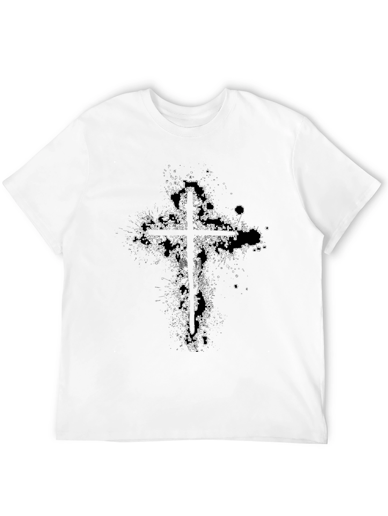 Grunge Cross Graphic T-Shirt