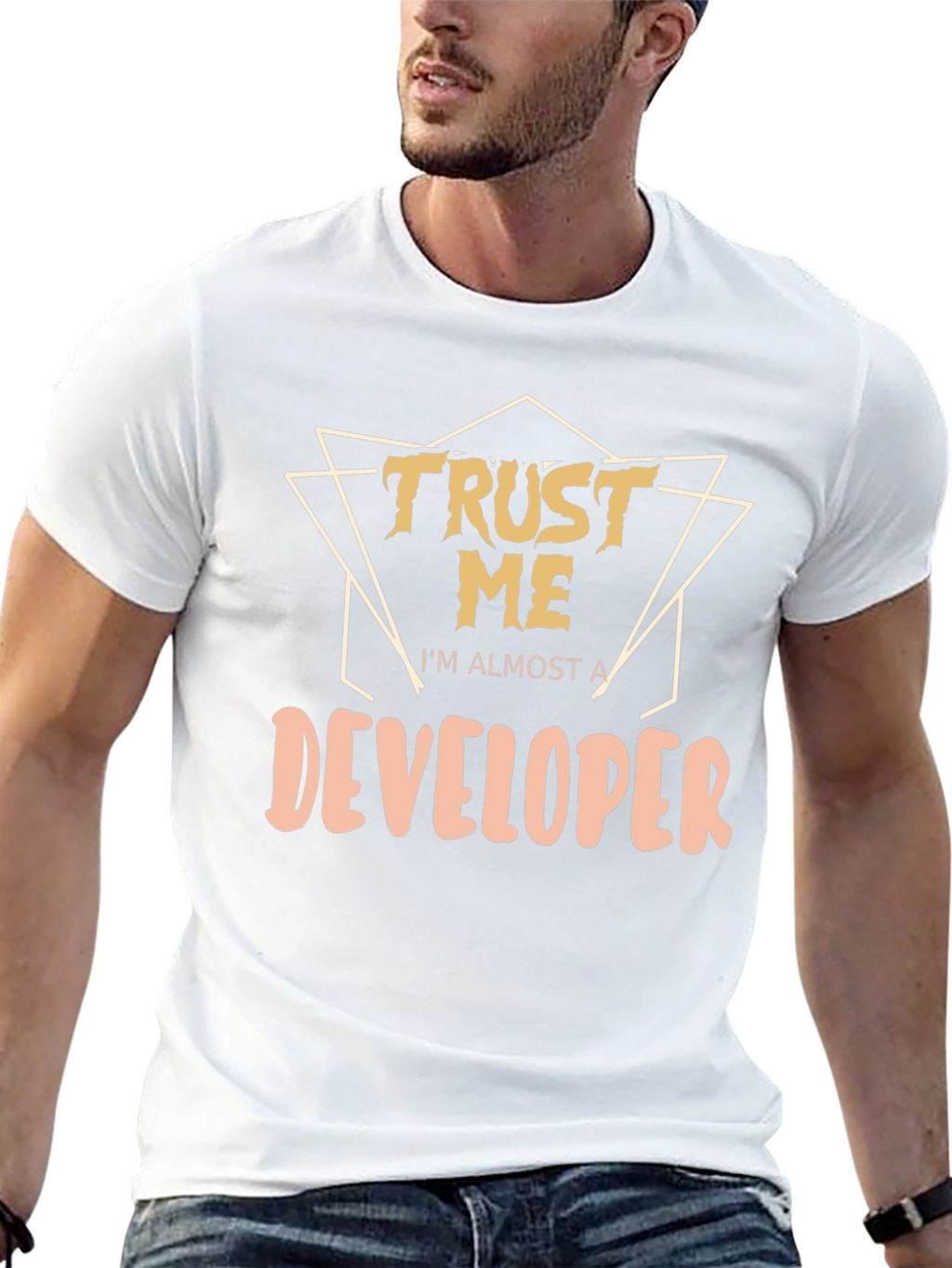 Trust Me Developer Graphic Tee - Black Cotton T-Shirt