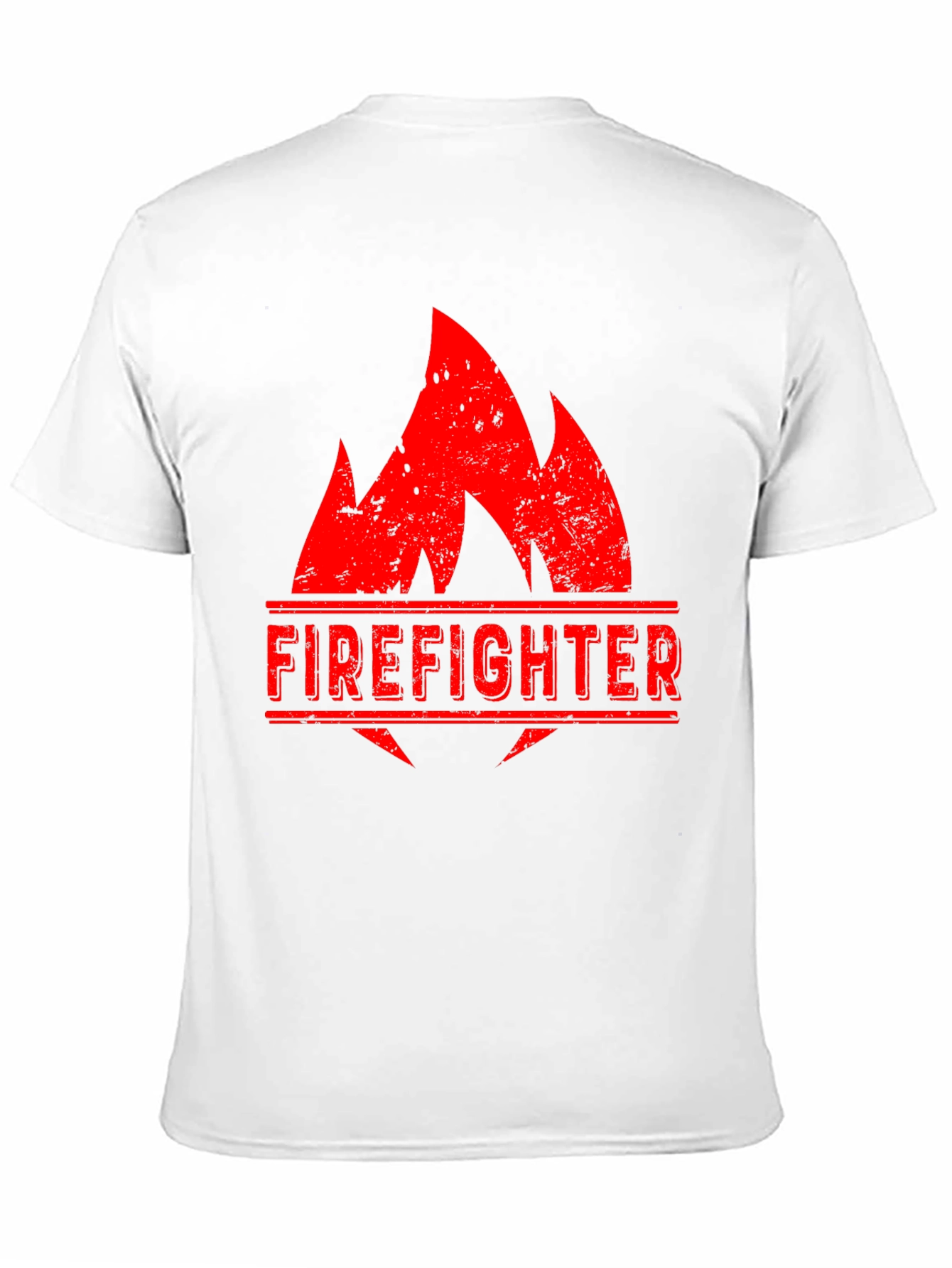 Firefighter Flame Graphic Black T-Shirt