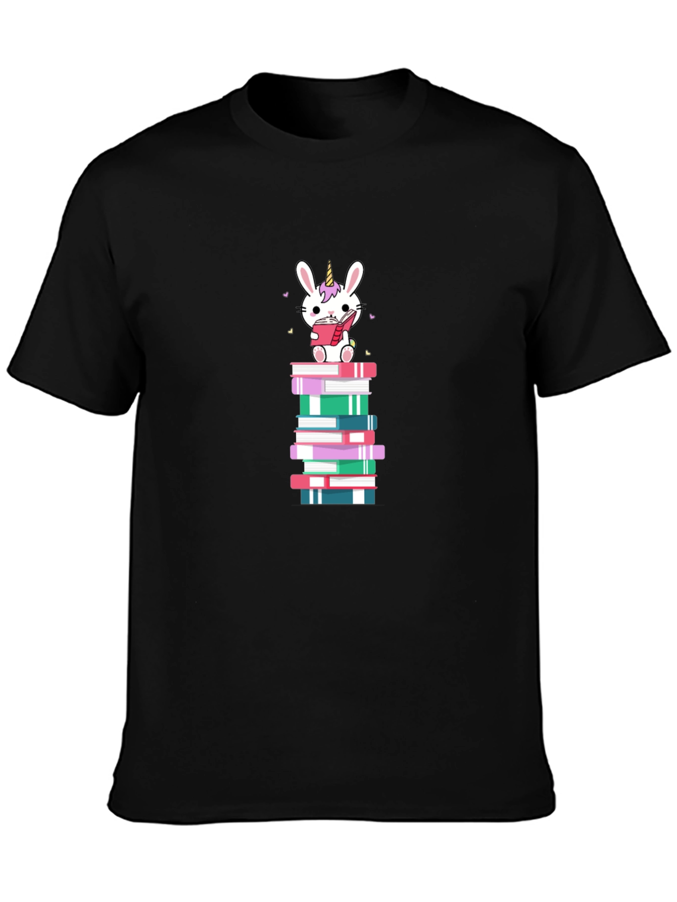 Unicorn Bunny Reading Book T-Shirt