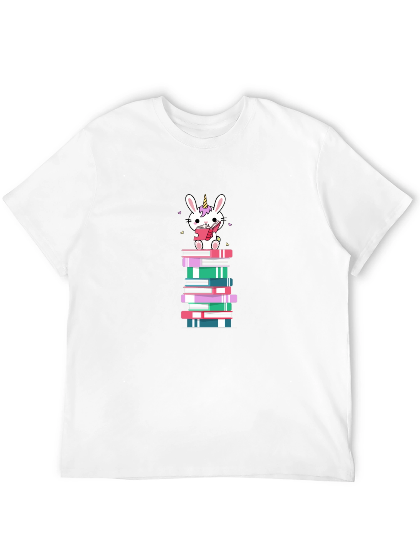 Unicorn Bunny Reading Book T-Shirt