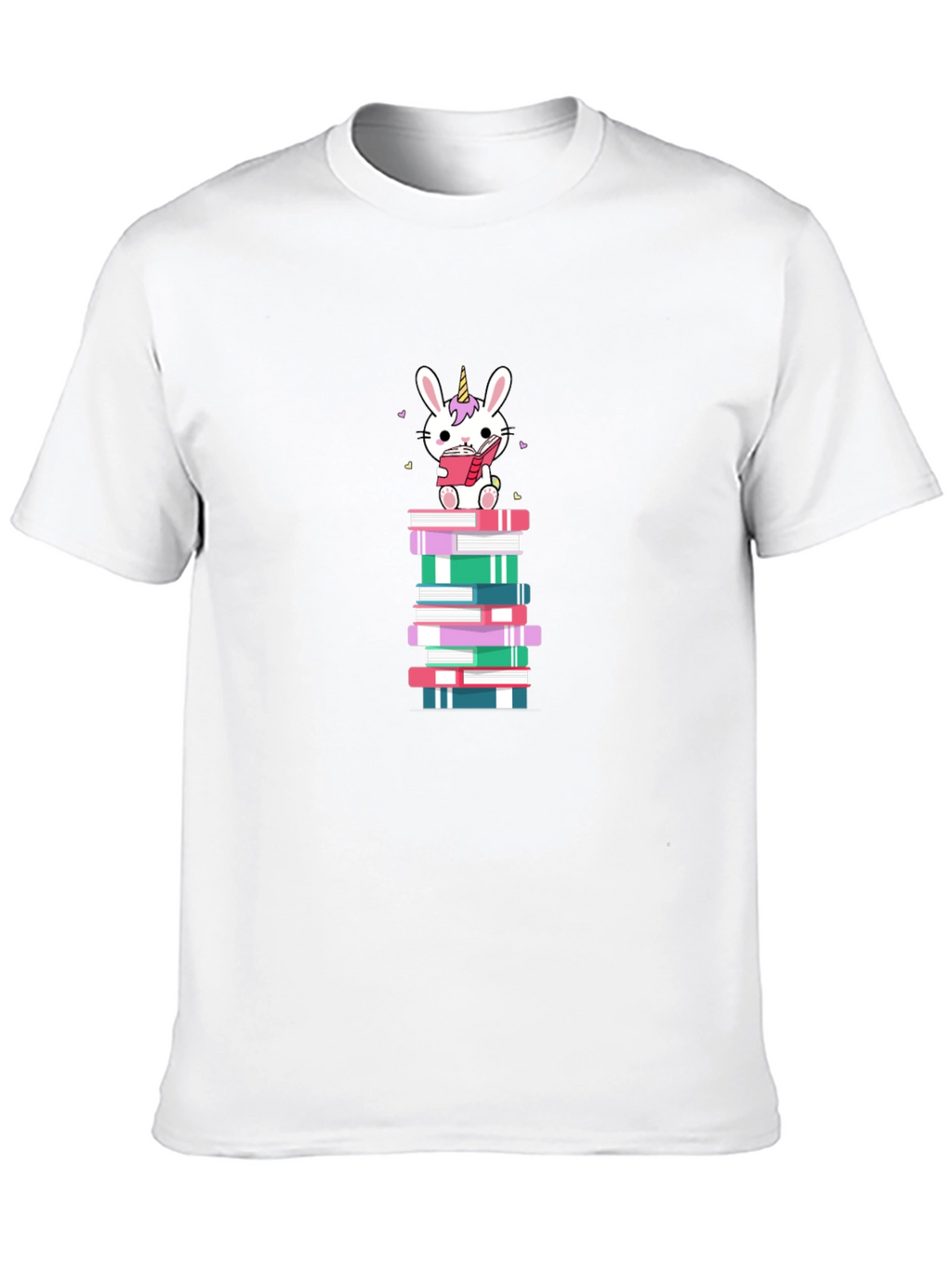 Unicorn Bunny Reading Book T-Shirt