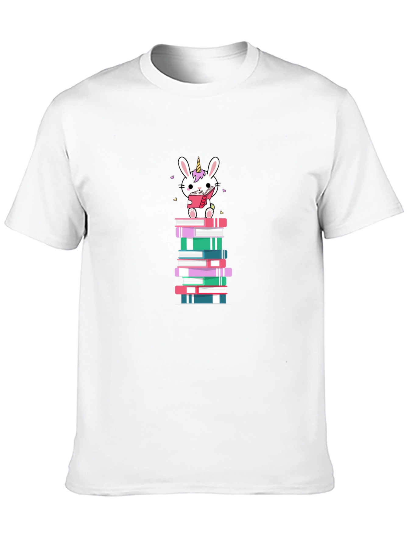 Unicorn Bunny Reading Book T-Shirt