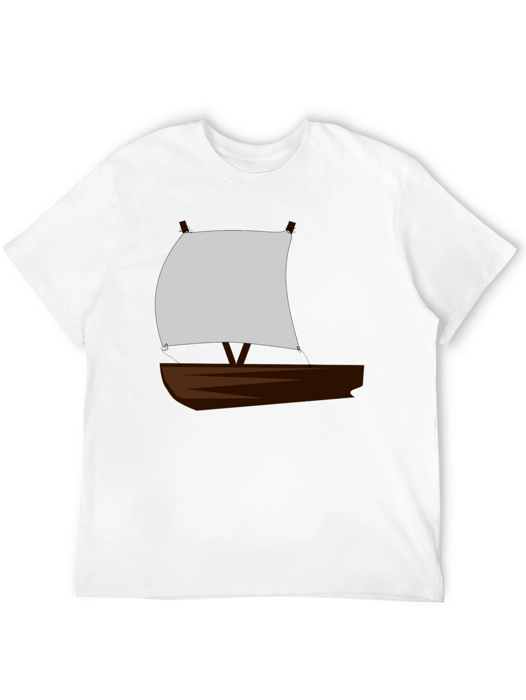 Sailboat Graphic T-Shirt - Black Crew Neck Tee
