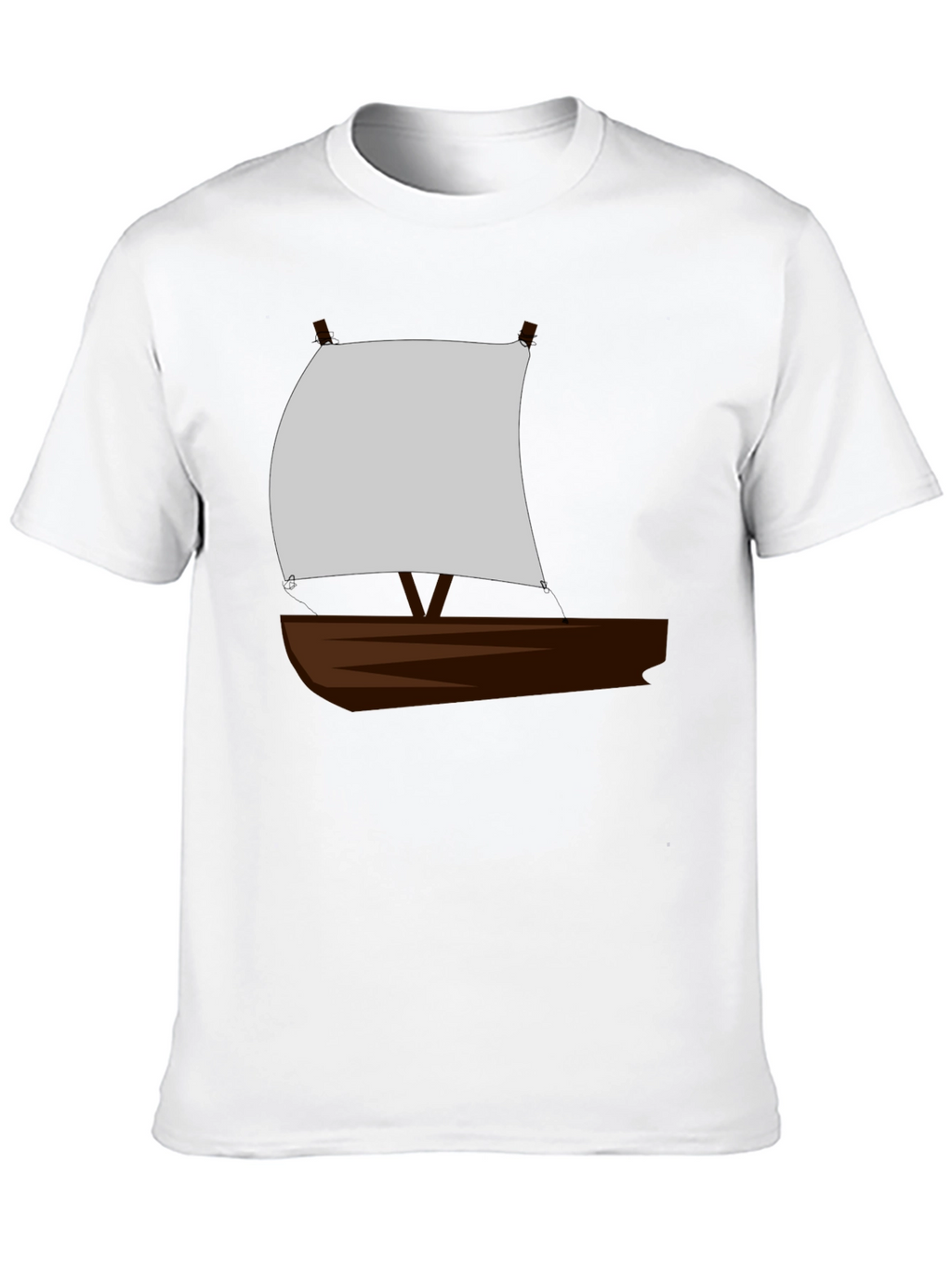 Sailboat Graphic T-Shirt - Black Crew Neck Tee