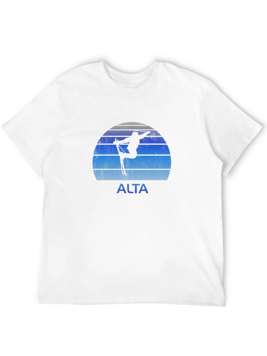 Alta Skiing T-Shirt Black Retro Graphic Tee