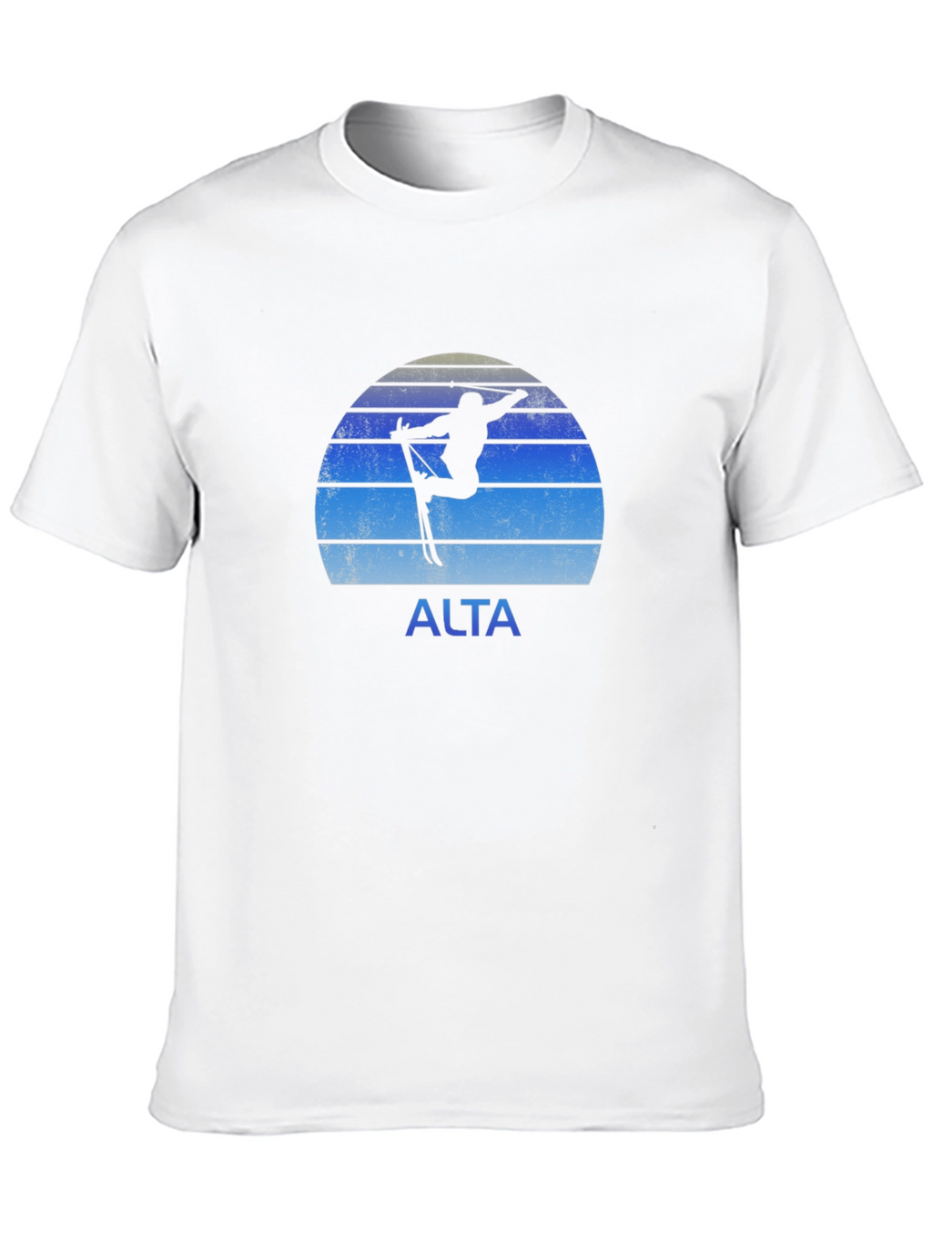 Alta Skiing T-Shirt Black Retro Graphic Tee