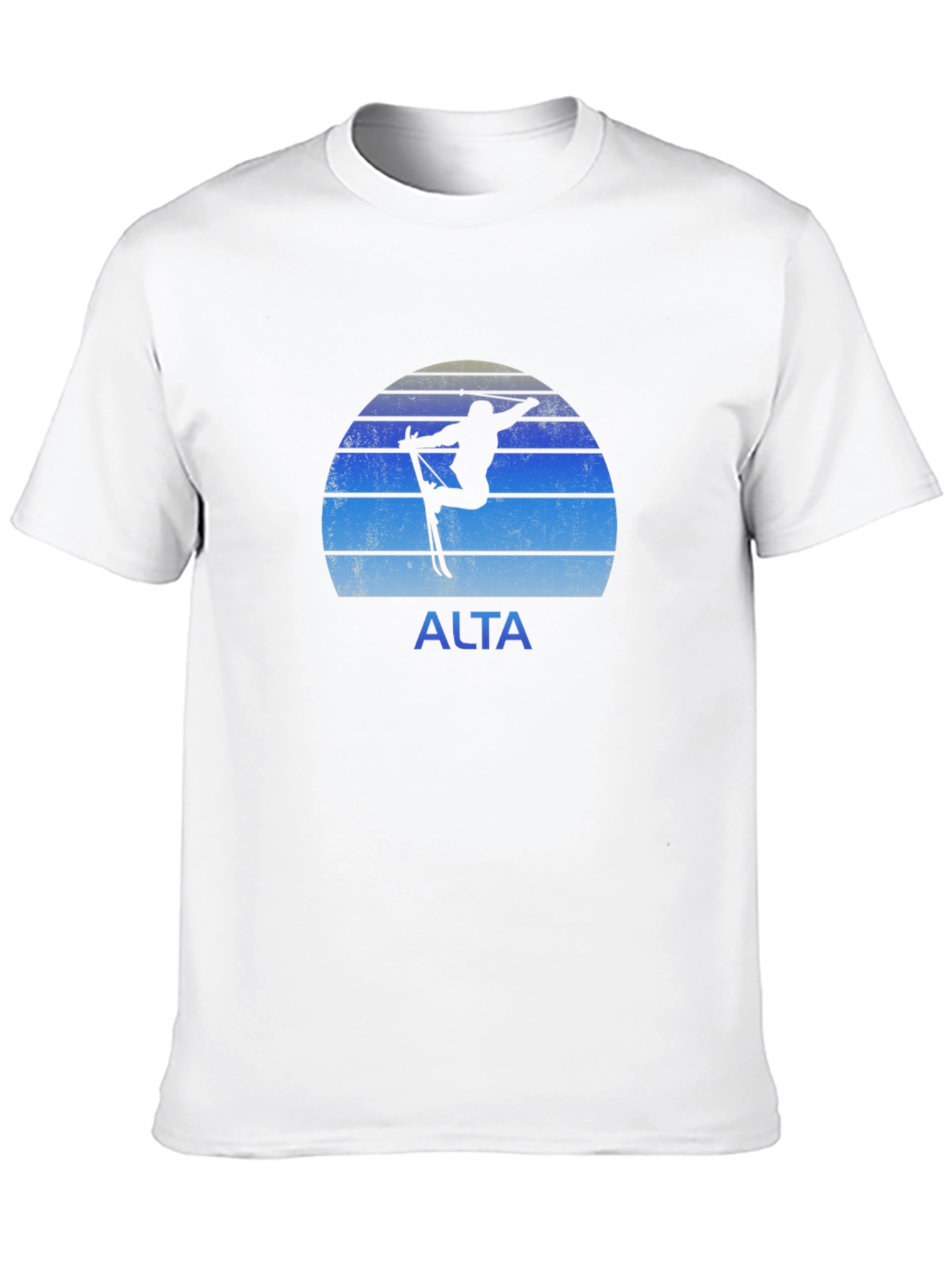 Alta Skiing T-Shirt Black Retro Graphic Tee