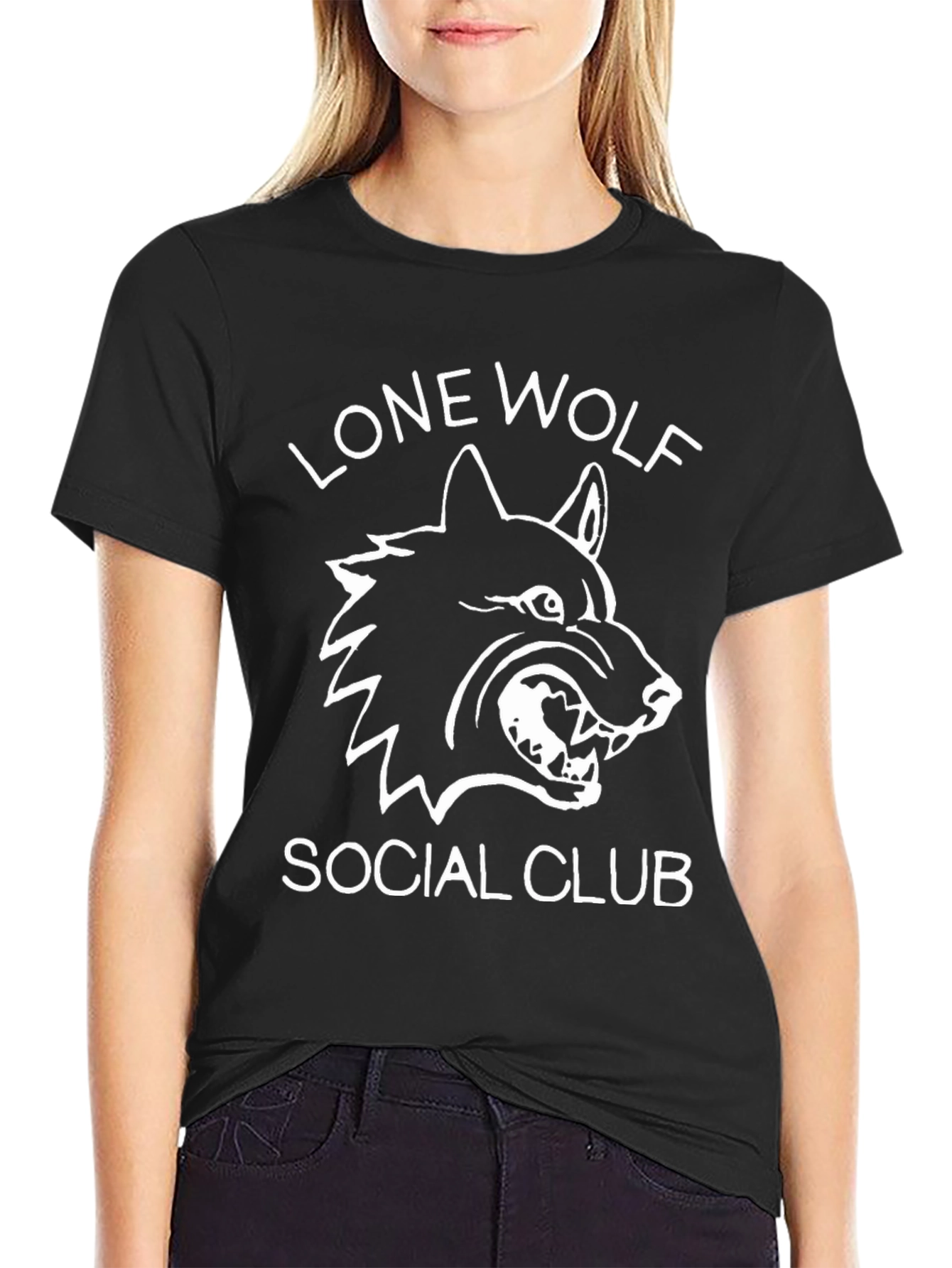 Lone Wolf Social Club Black Graphic T-Shirt