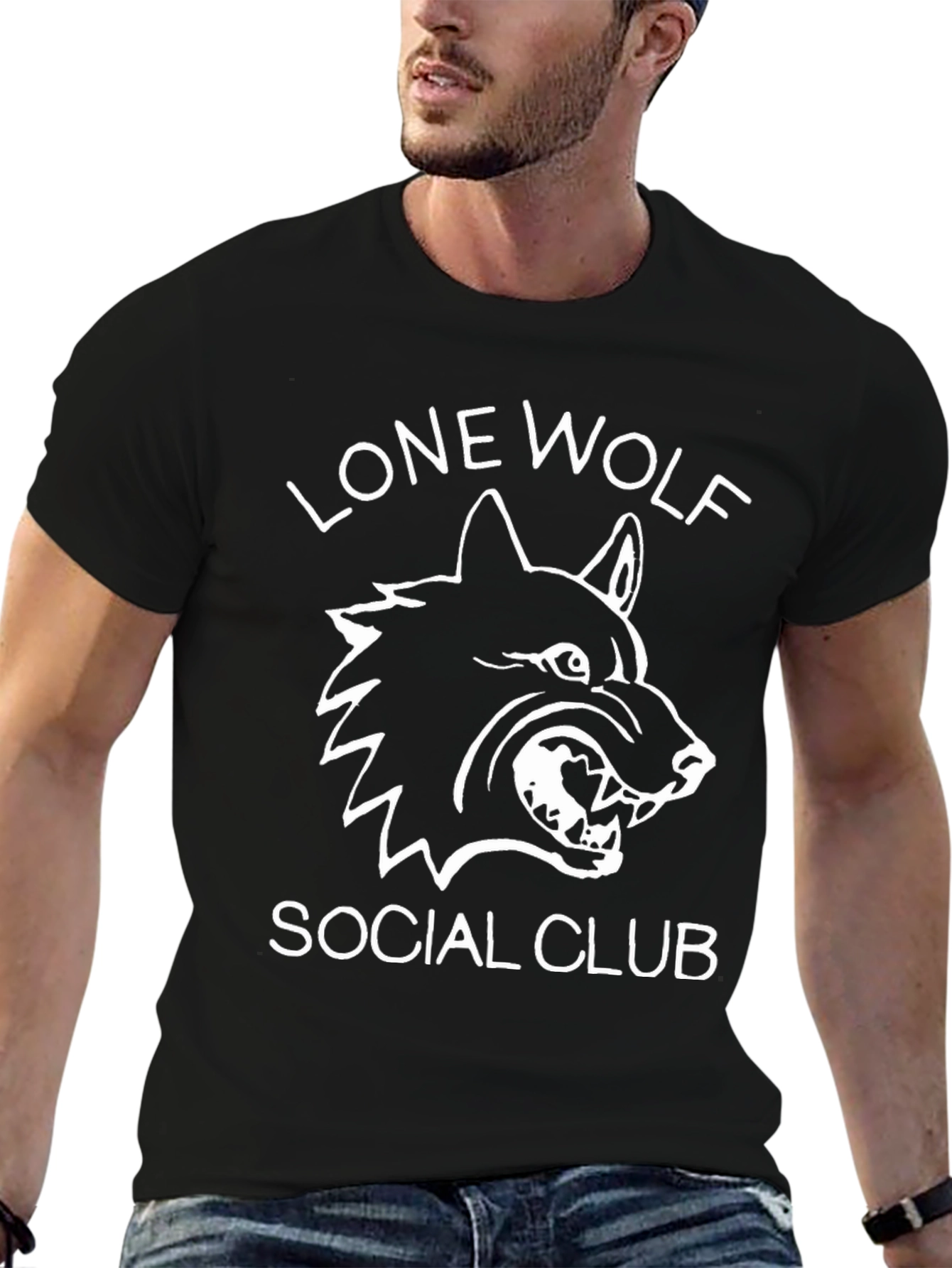 Lone Wolf Social Club Black Graphic T-Shirt