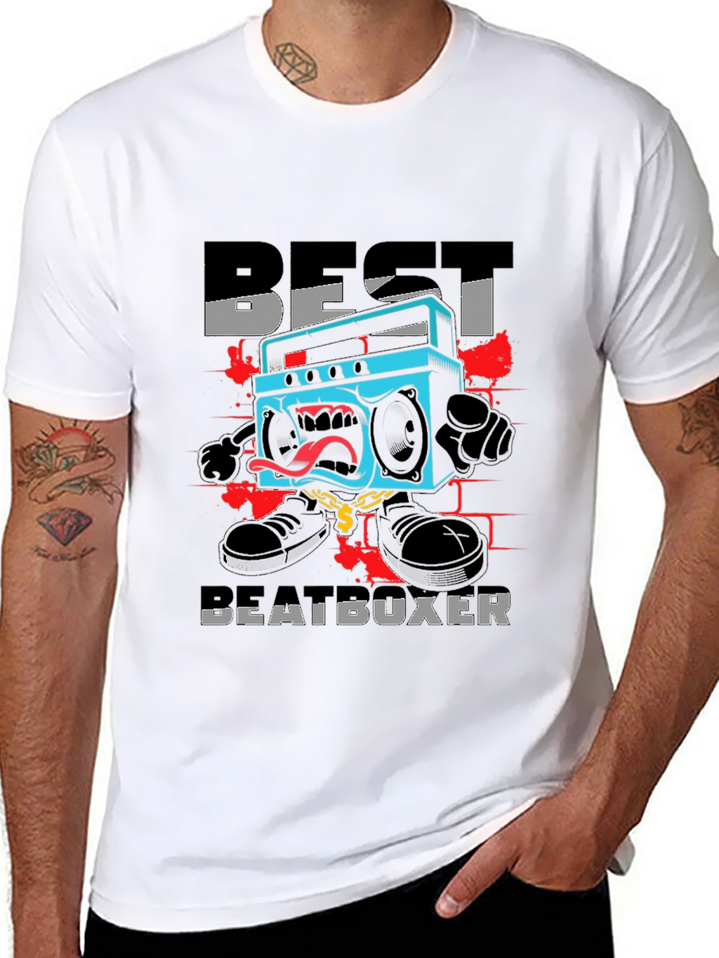 Best Beatboxer Graphic Tee - Black Cotton T-Shirt