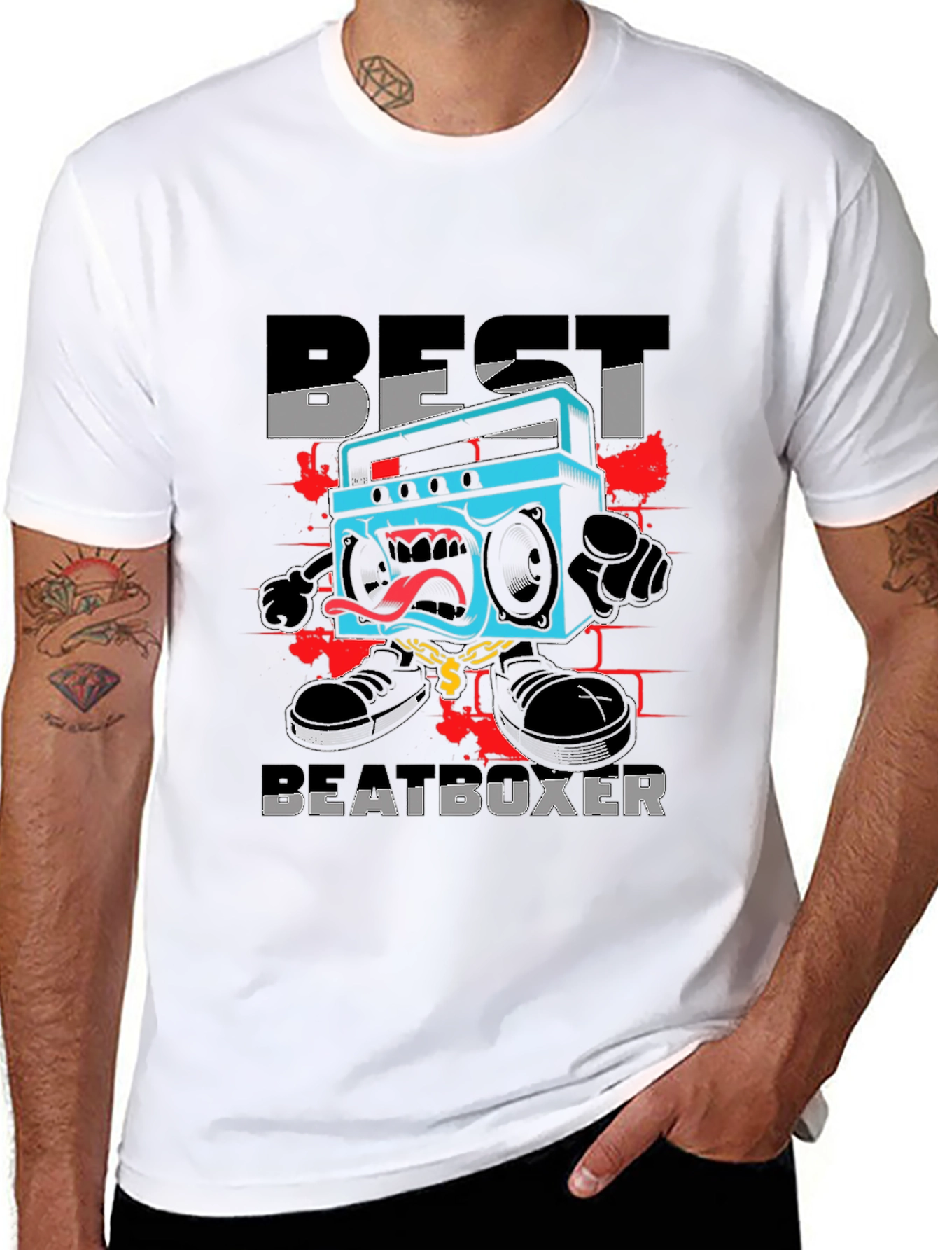 Best Beatboxer Graphic Tee - Black Cotton T-Shirt