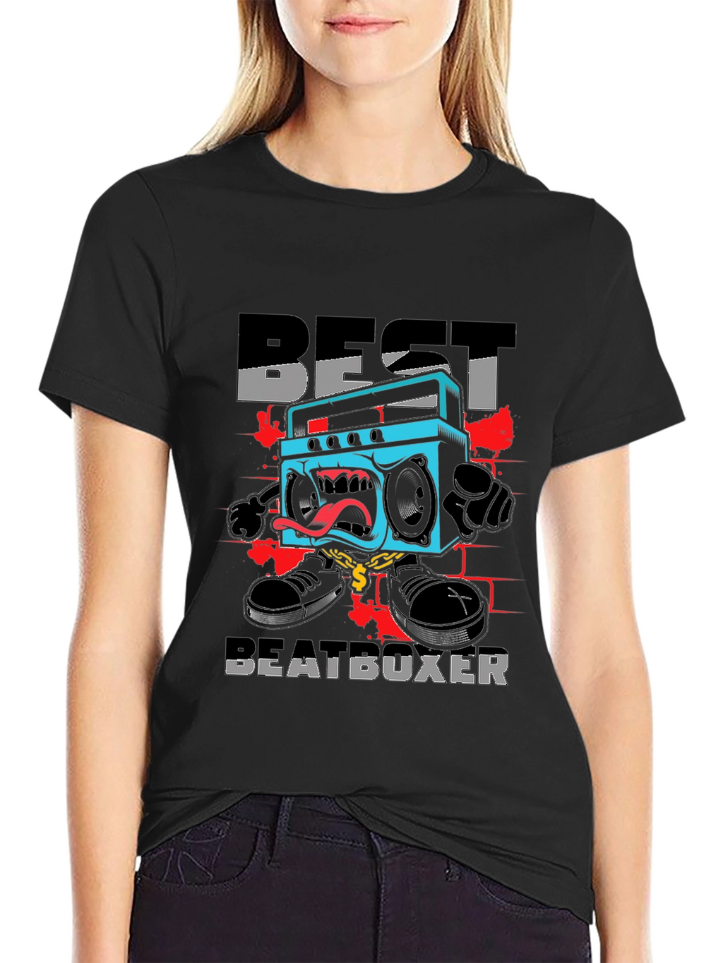 Best Beatboxer Graphic Tee - Black Cotton T-Shirt
