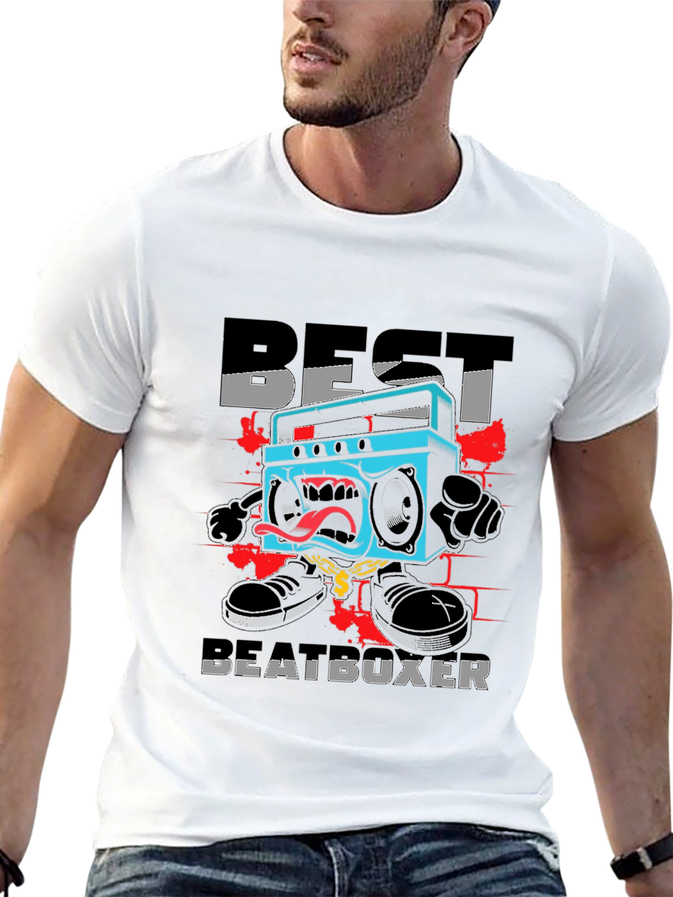 Best Beatboxer Graphic Tee - Black Cotton T-Shirt