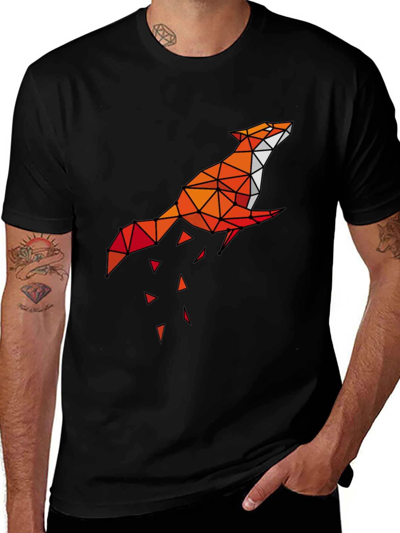 Geometric Fox Graphic Tee - Modern Menswear