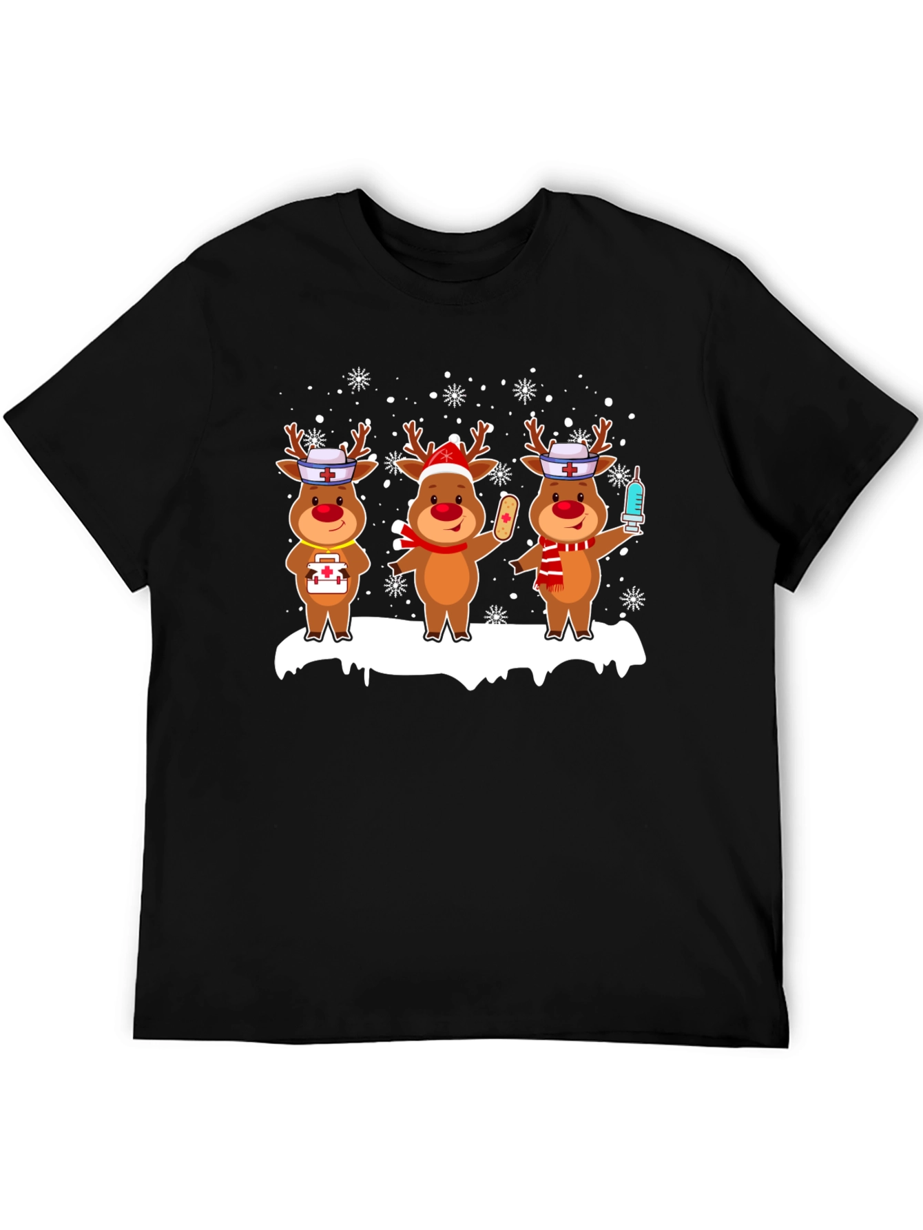 Nurse Reindeer Christmas T-Shirt