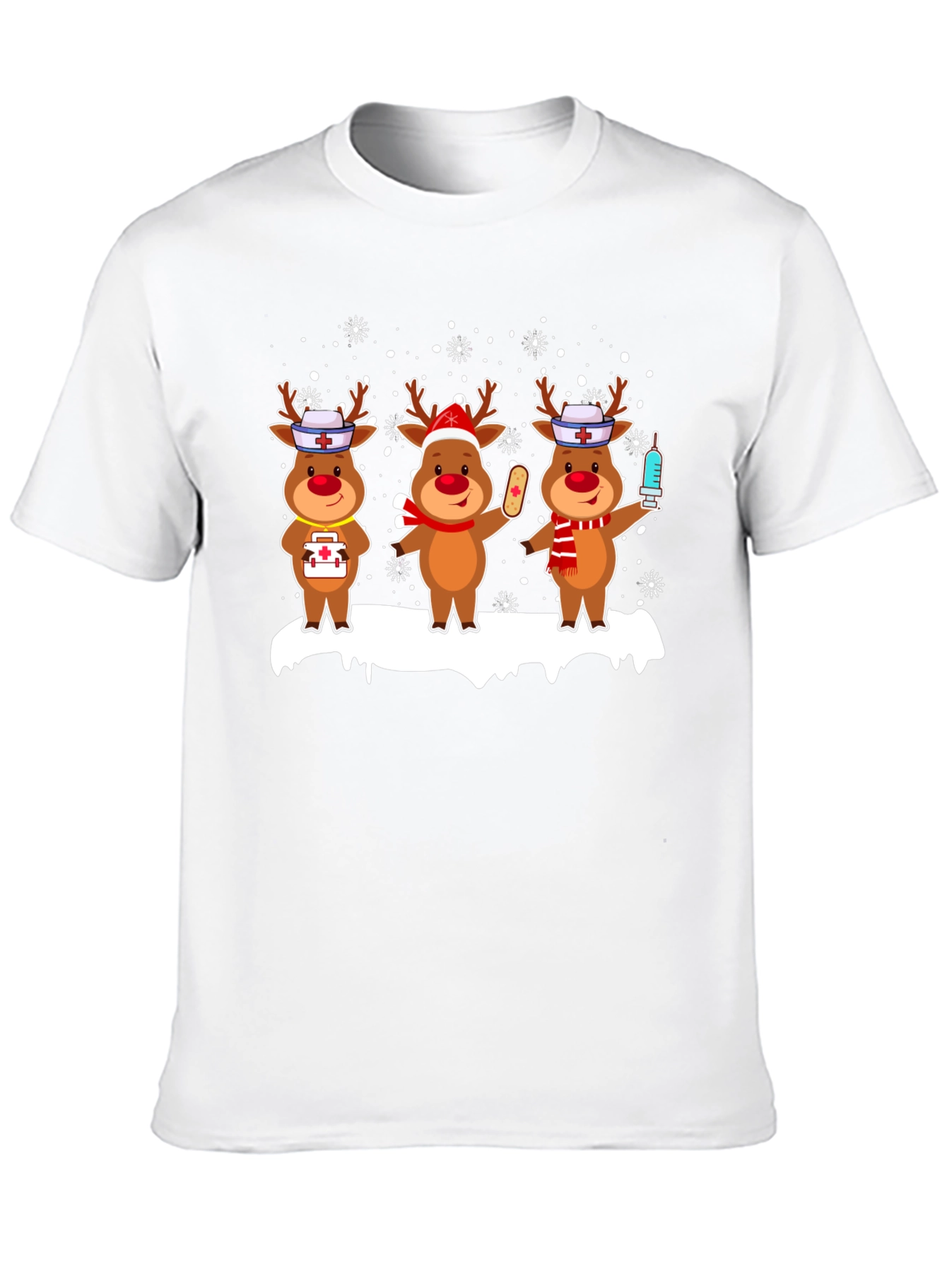Nurse Reindeer Christmas T-Shirt