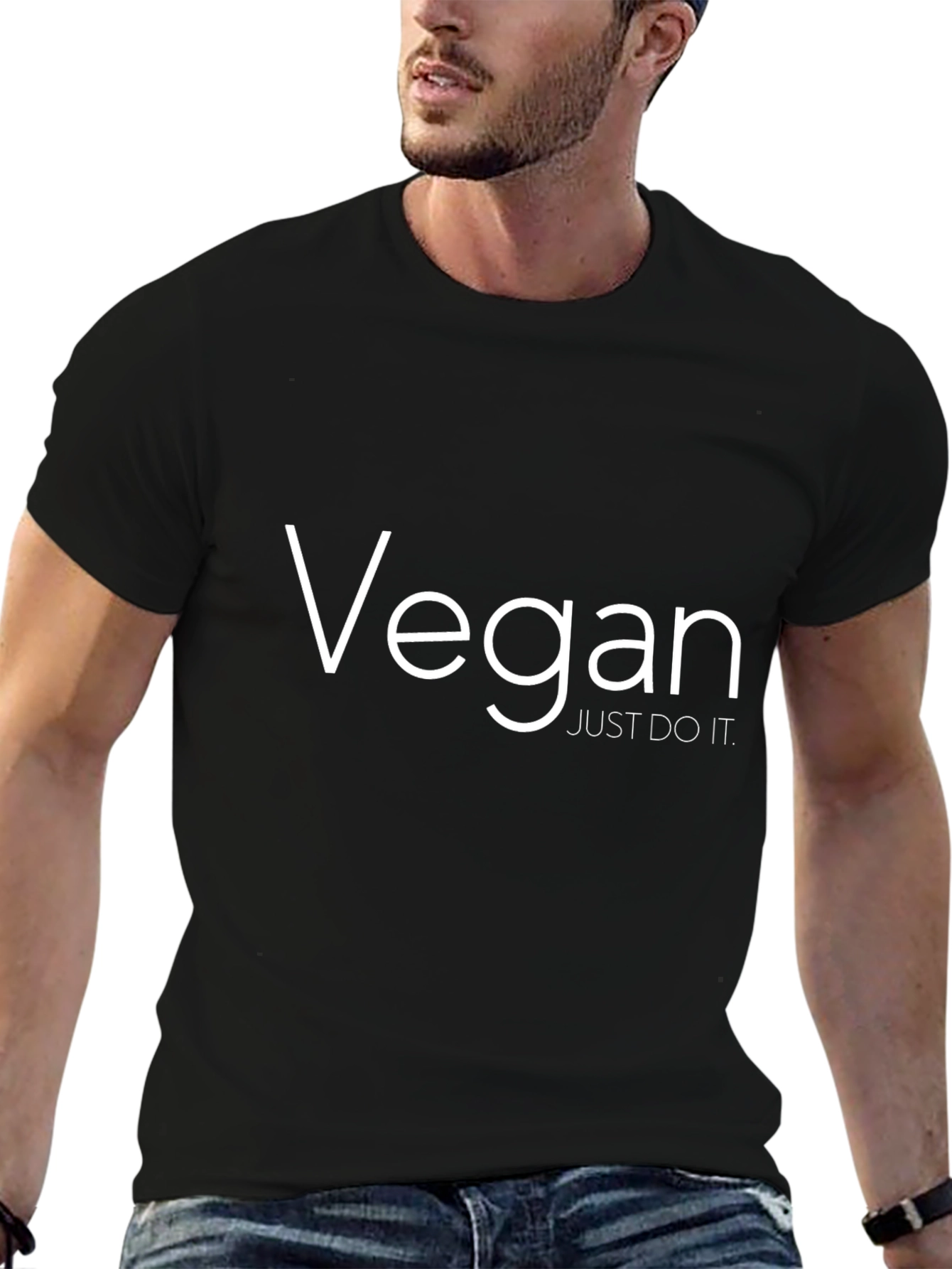 Vegan Just Do It T-Shirt - Black Cotton Tee