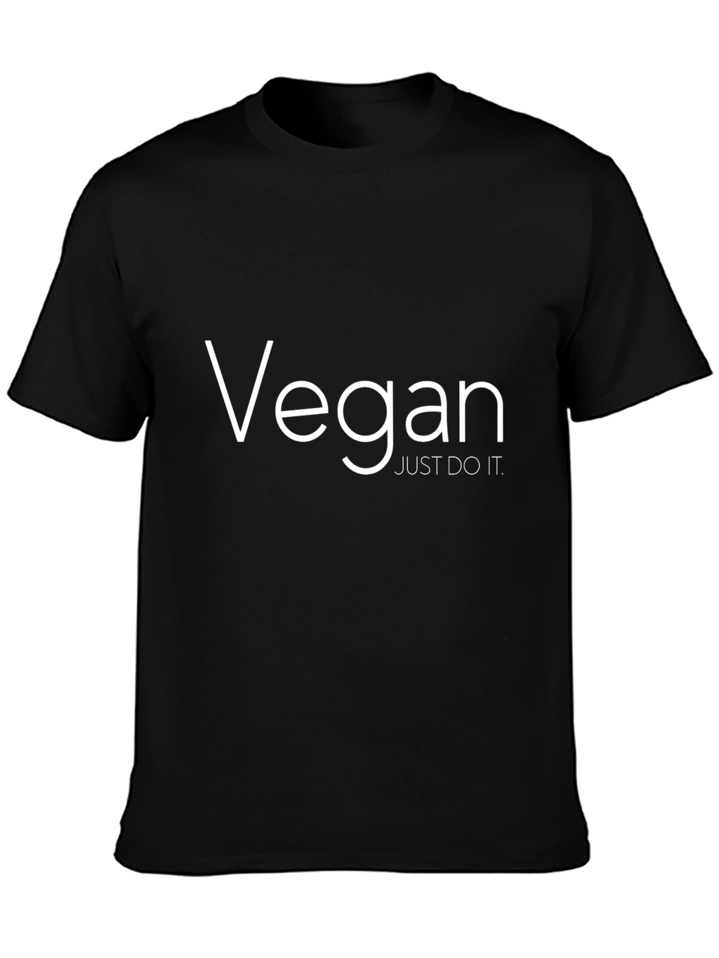 Vegan Just Do It T-Shirt - Black Cotton Tee
