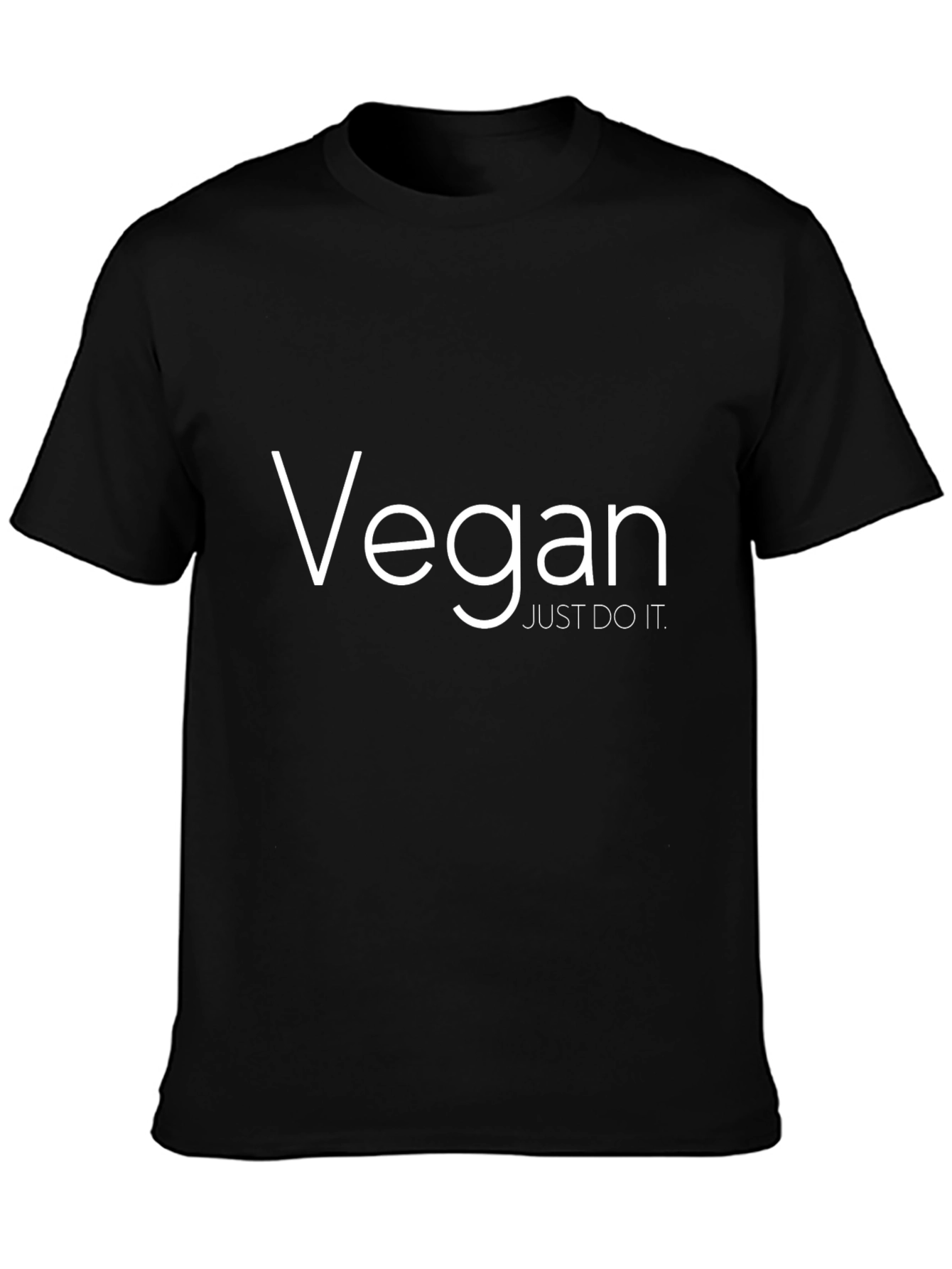 Vegan Just Do It T-Shirt - Black Cotton Tee