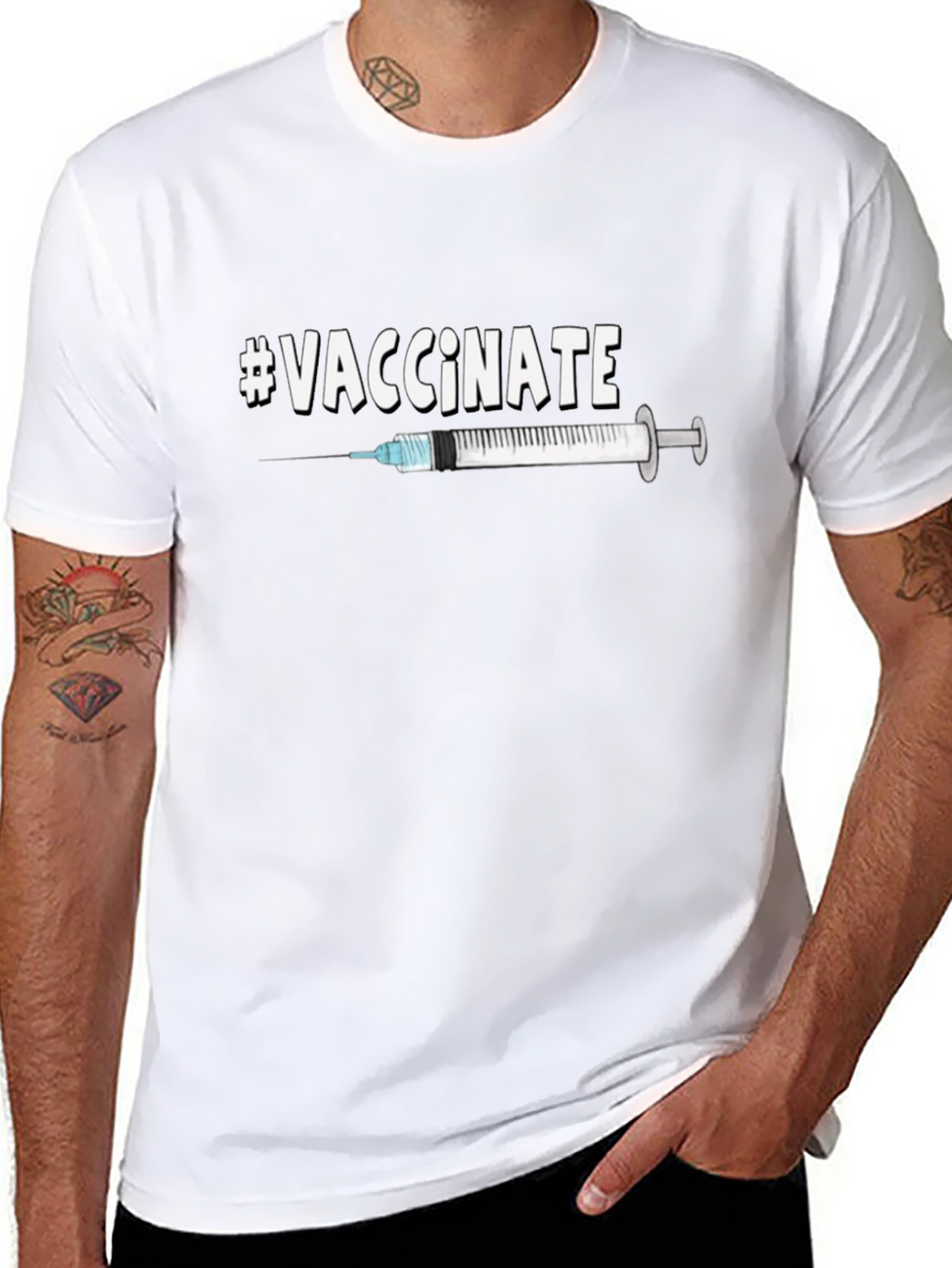 #Vaccinate Graphic Tee - Pro-Vaccination Unisex T-Shirt