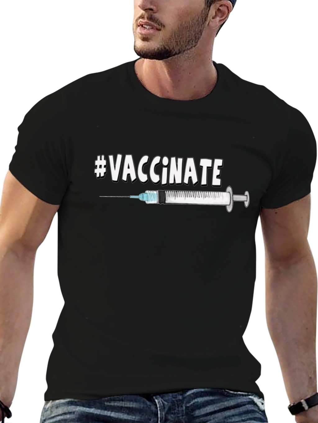 #Vaccinate Graphic Tee - Pro-Vaccination Unisex T-Shirt
