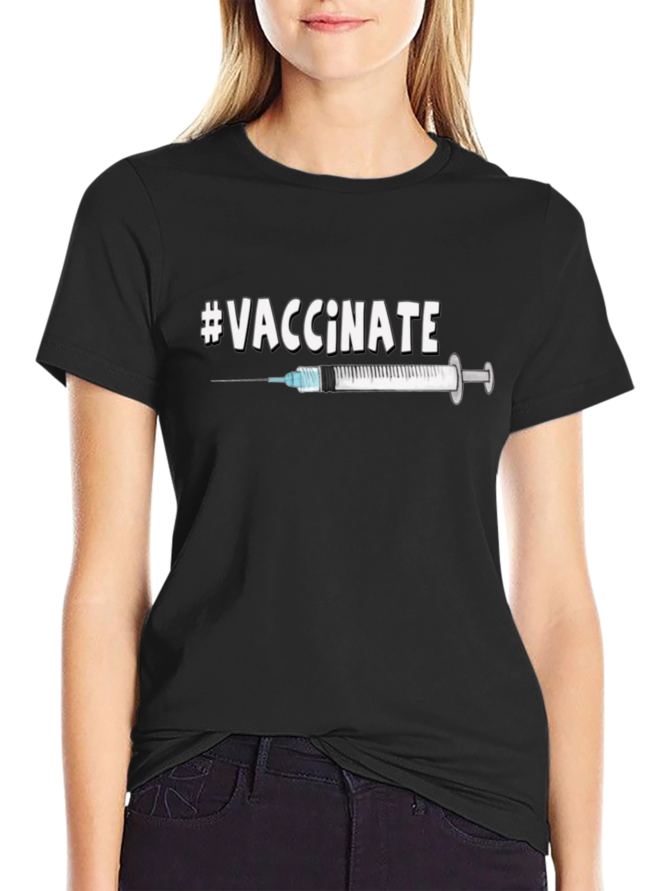 #Vaccinate Graphic Tee - Pro-Vaccination Unisex T-Shirt