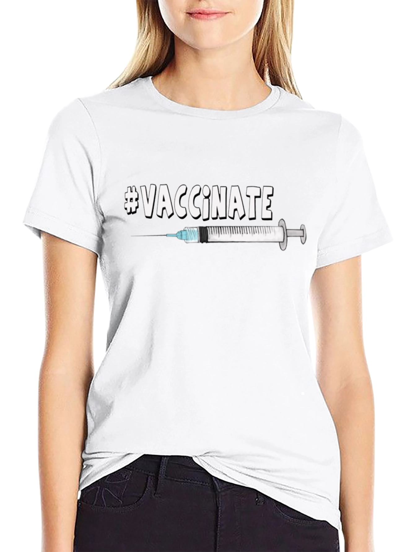 #Vaccinate Graphic Tee - Pro-Vaccination Unisex T-Shirt