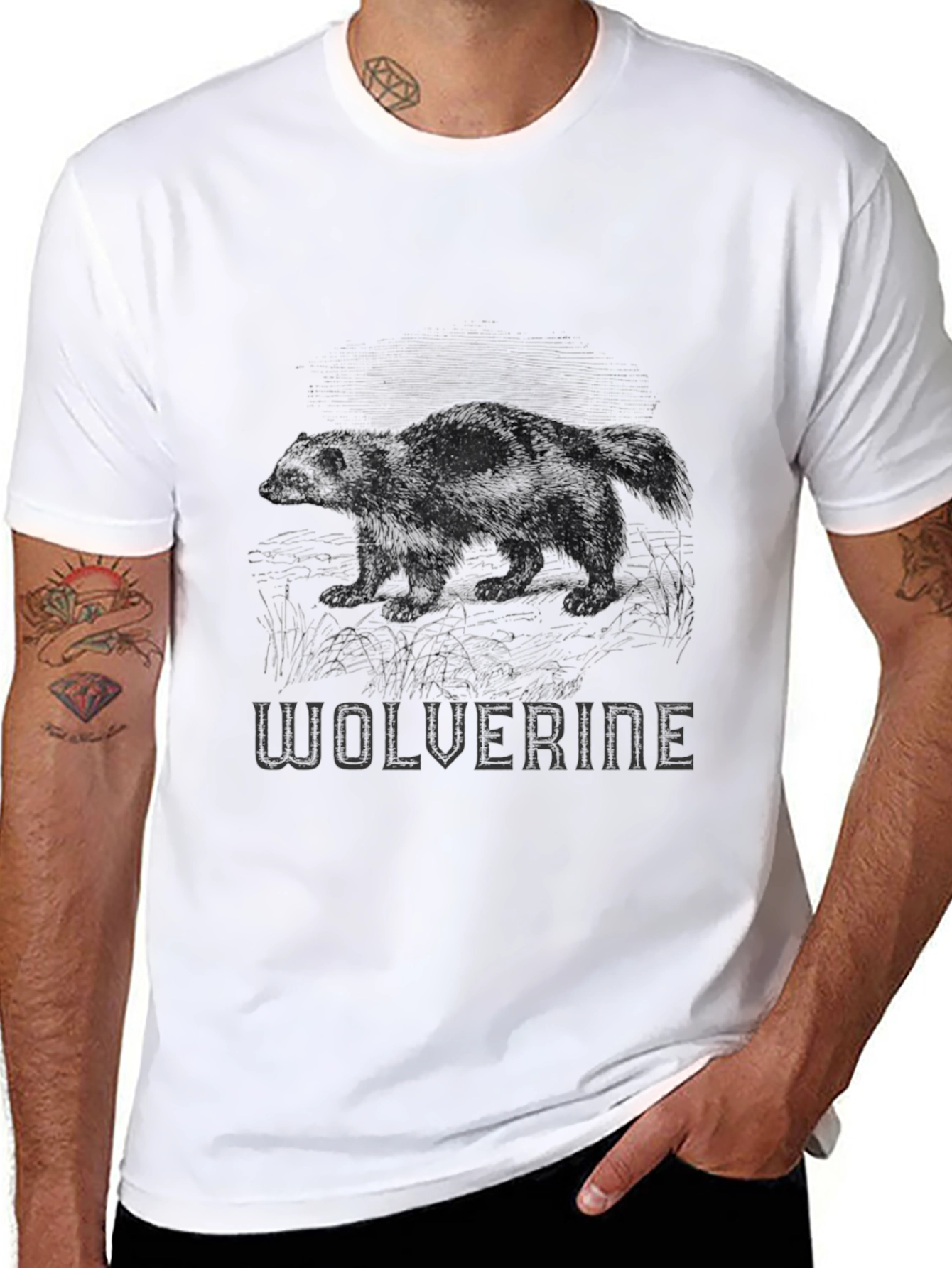Wolverine Graphic Print Black T-Shirt