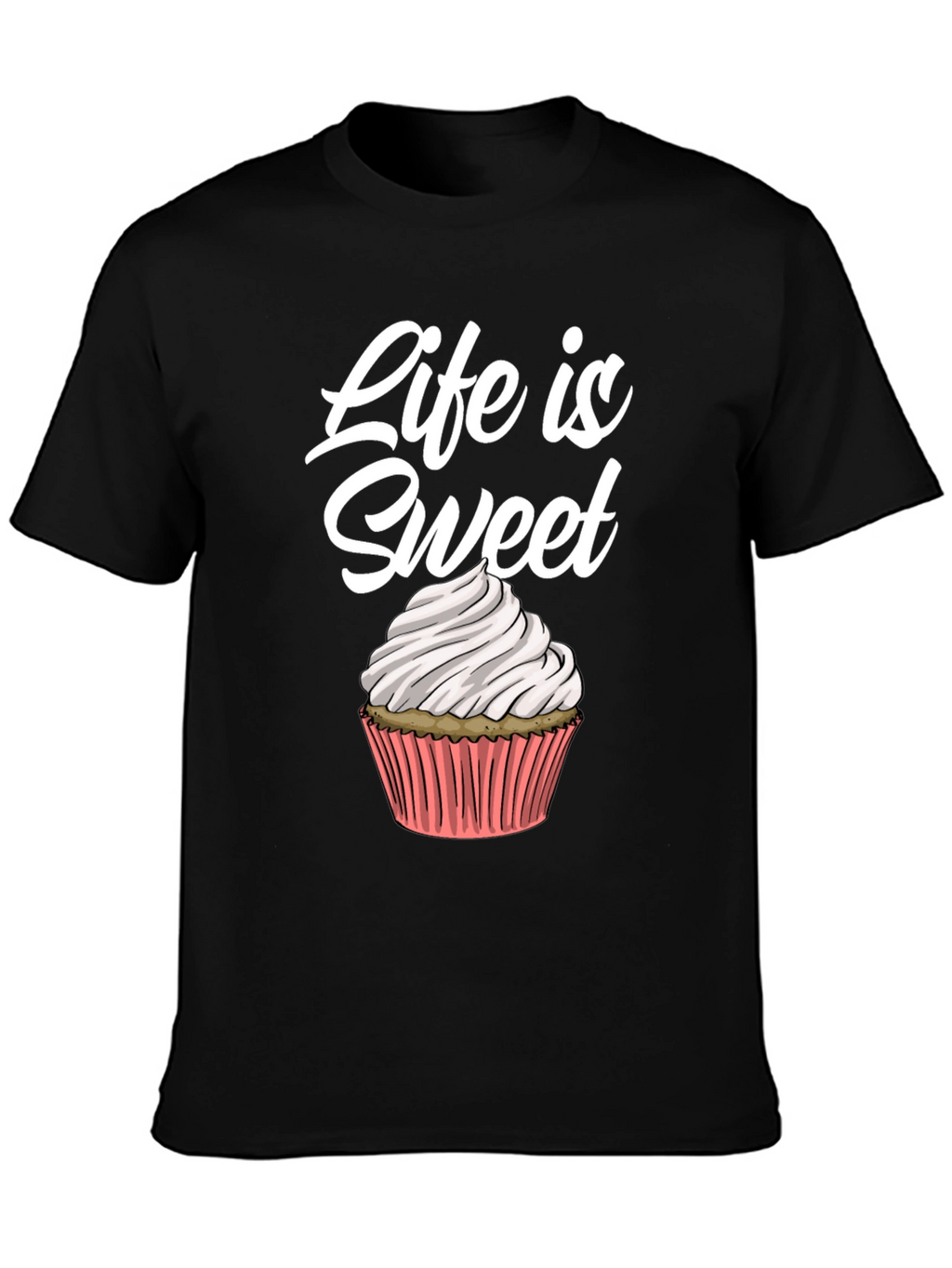 Life Is Sweet Cupcake Graphic Tee