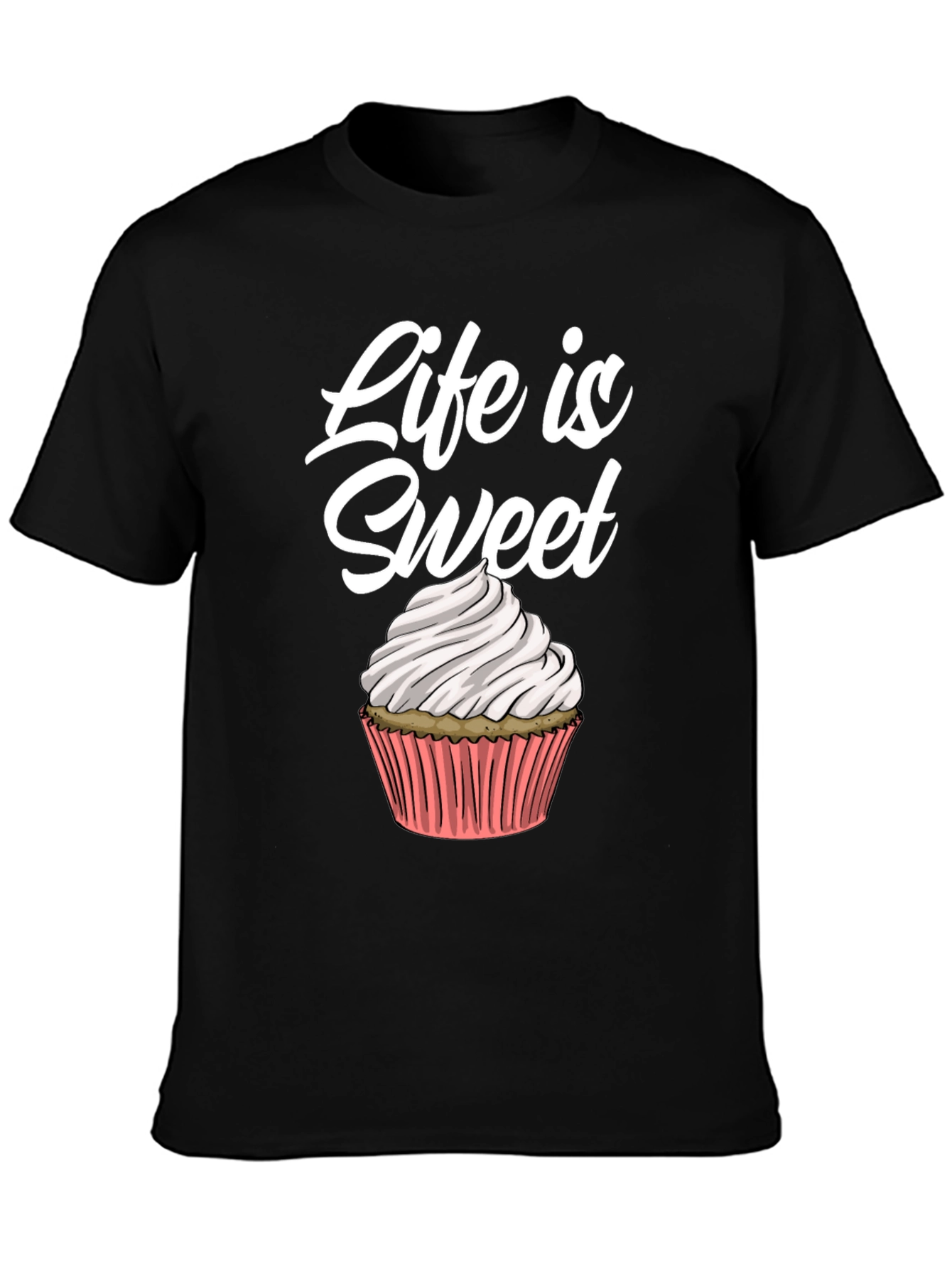 Life Is Sweet Cupcake Graphic Tee