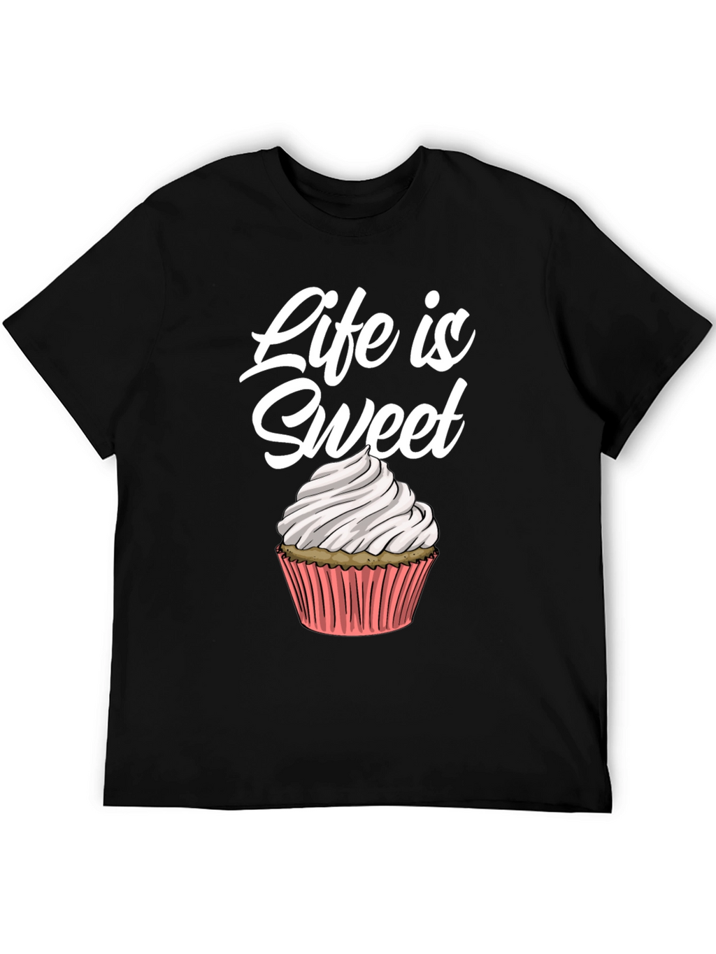 Life Is Sweet Cupcake Graphic Tee