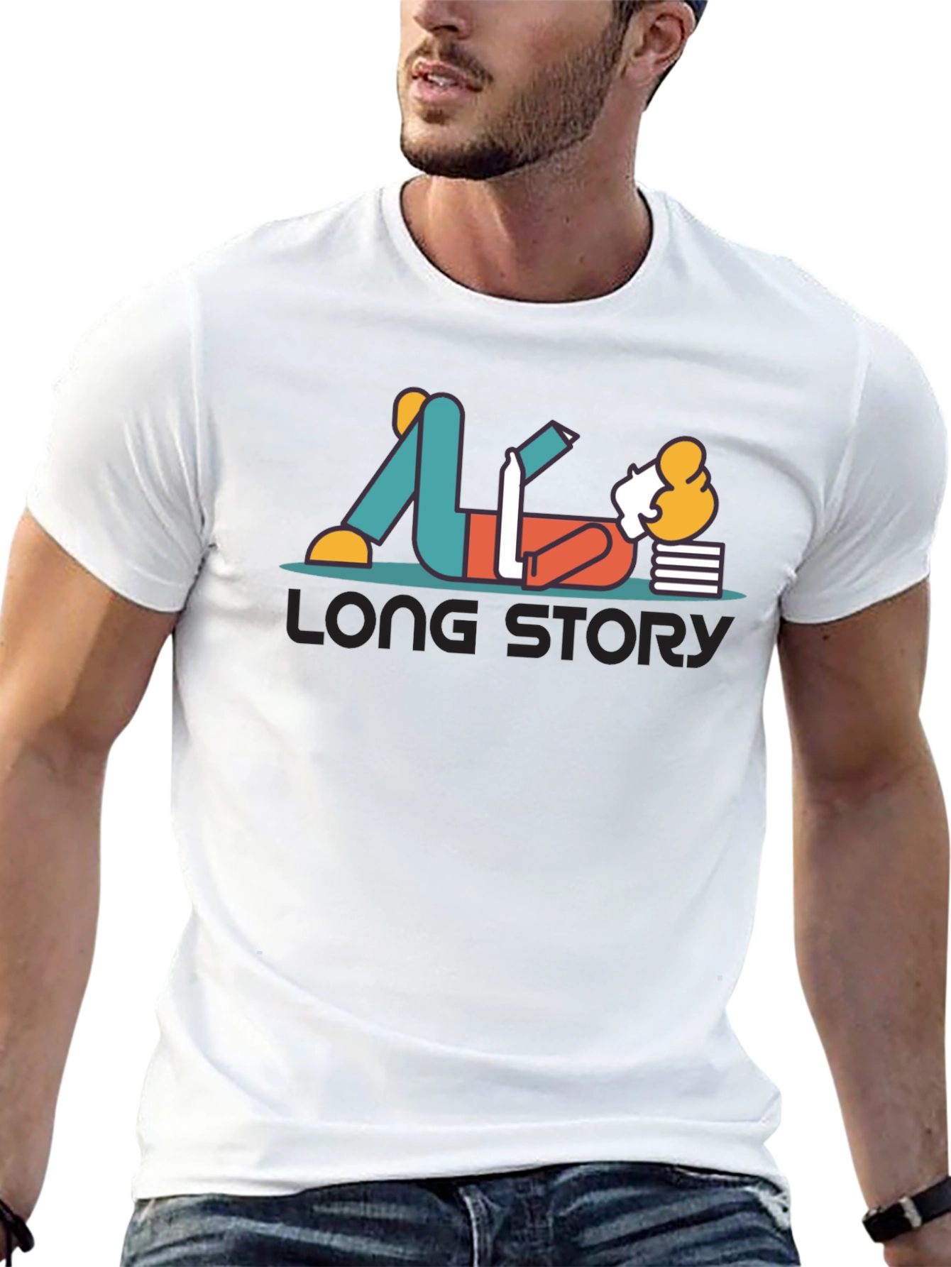 Long Story T-Shirt - Relaxed Reader Graphic Tee