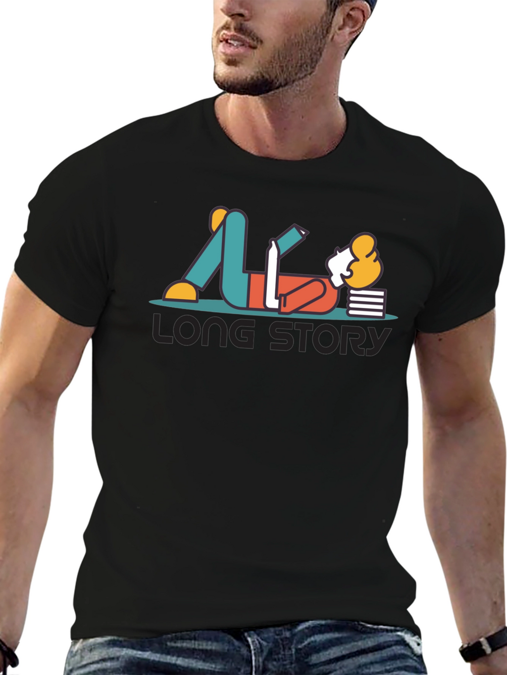 Long Story T-Shirt - Relaxed Reader Graphic Tee