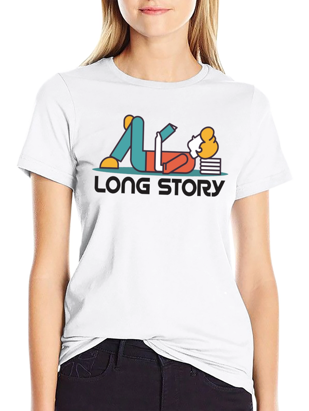 Long Story T-Shirt - Relaxed Reader Graphic Tee