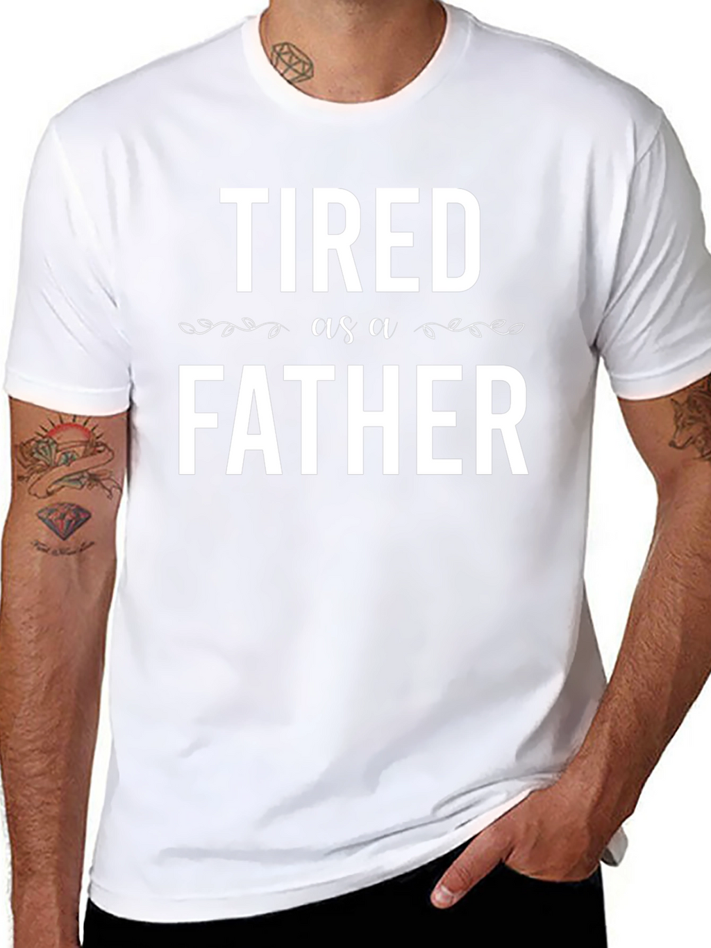 Tired as a Father Graphic Tee - Black