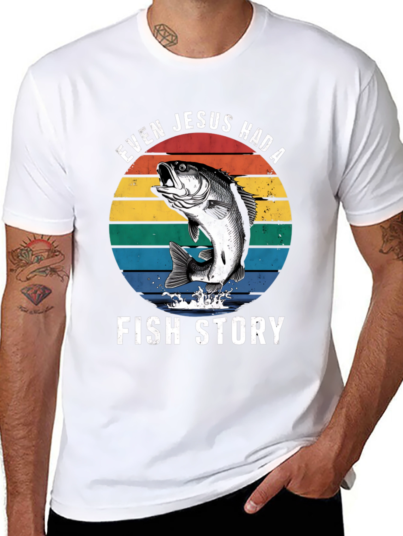 Even Jesus Had A Fish Story Graphic T-Shirt