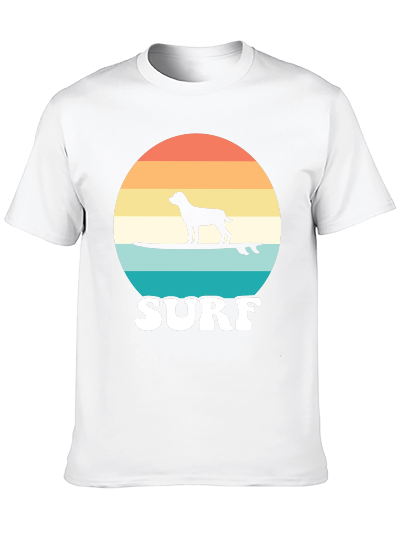 Dog Surfing Sunset Tee - Cool Dog Lover Gift