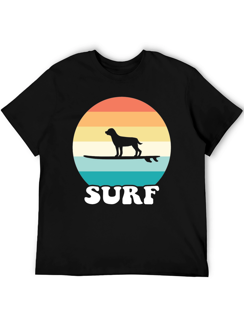 Dog Surfing Sunset Tee - Cool Dog Lover Gift