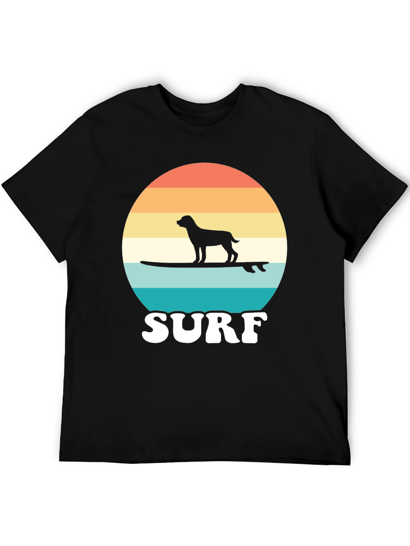 Dog Surfing Sunset Tee - Cool Dog Lover Gift