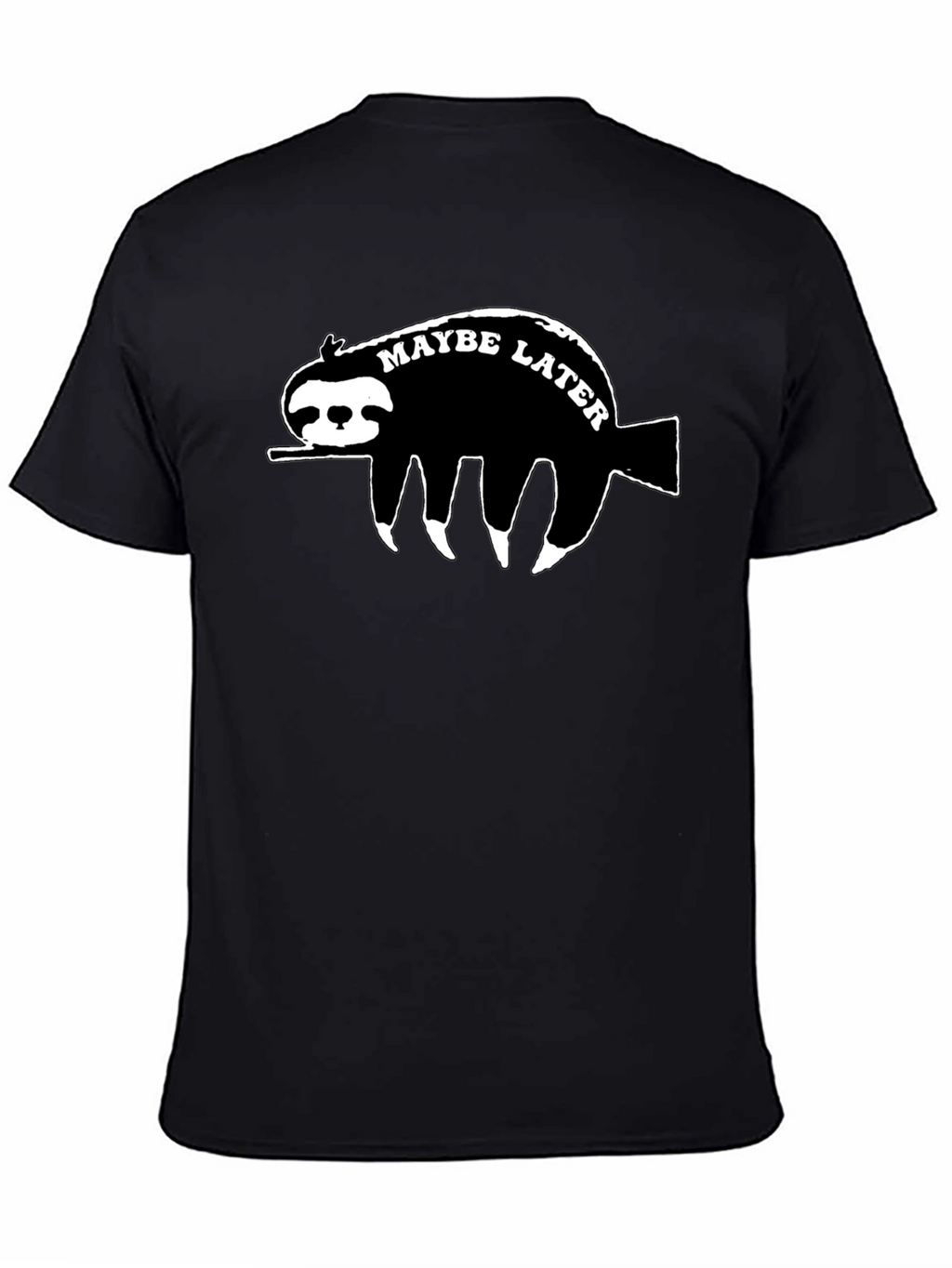 Maybe Later Sloth Graphic T-Shirt - Relaxed Style