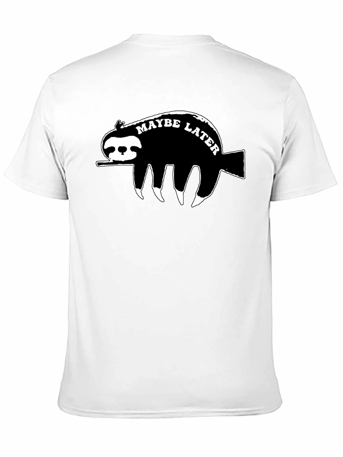 Maybe Later Sloth Graphic T-Shirt - Relaxed Style