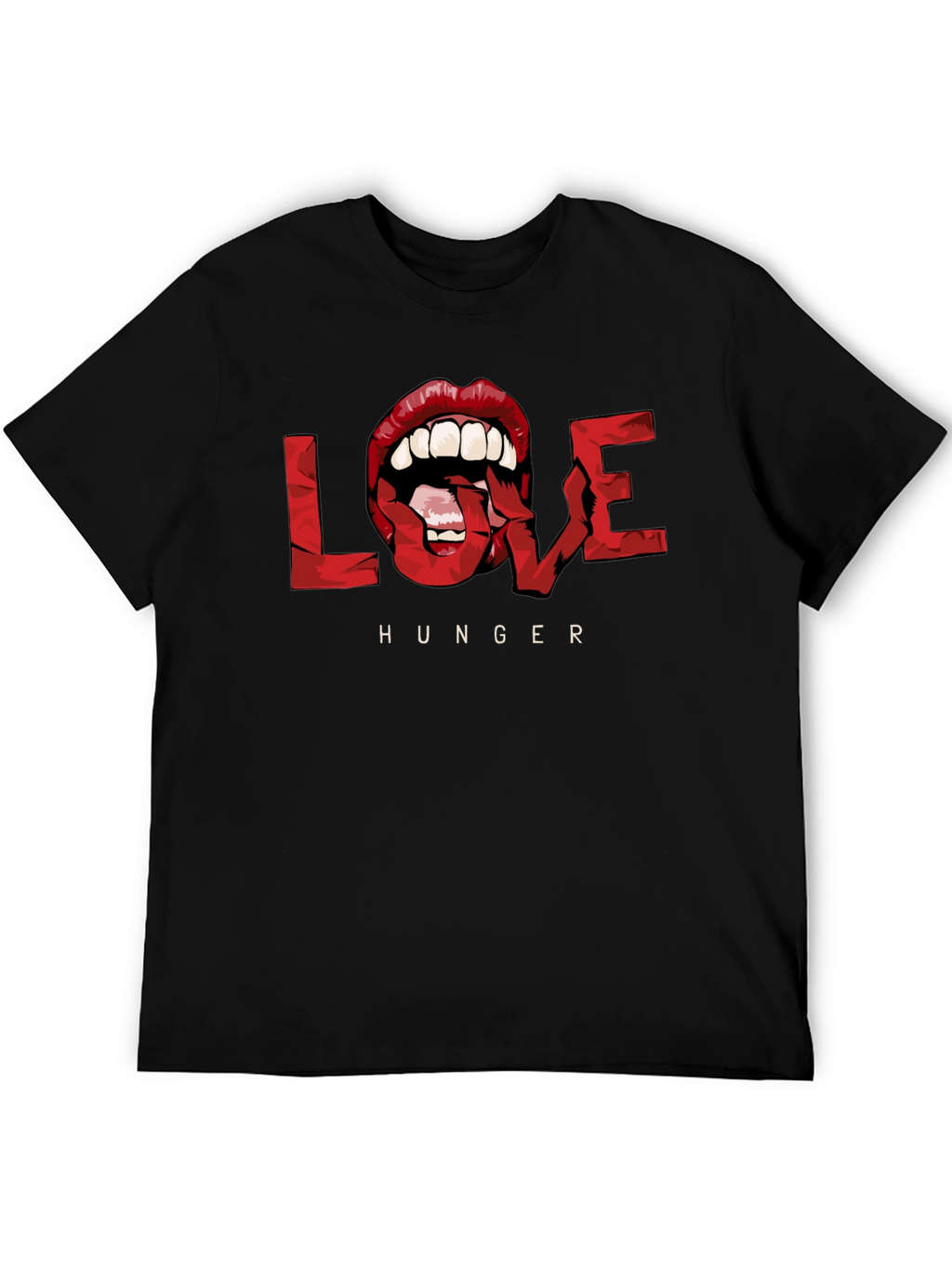 Love Hunger Graphic Tee - Bold Lip Design