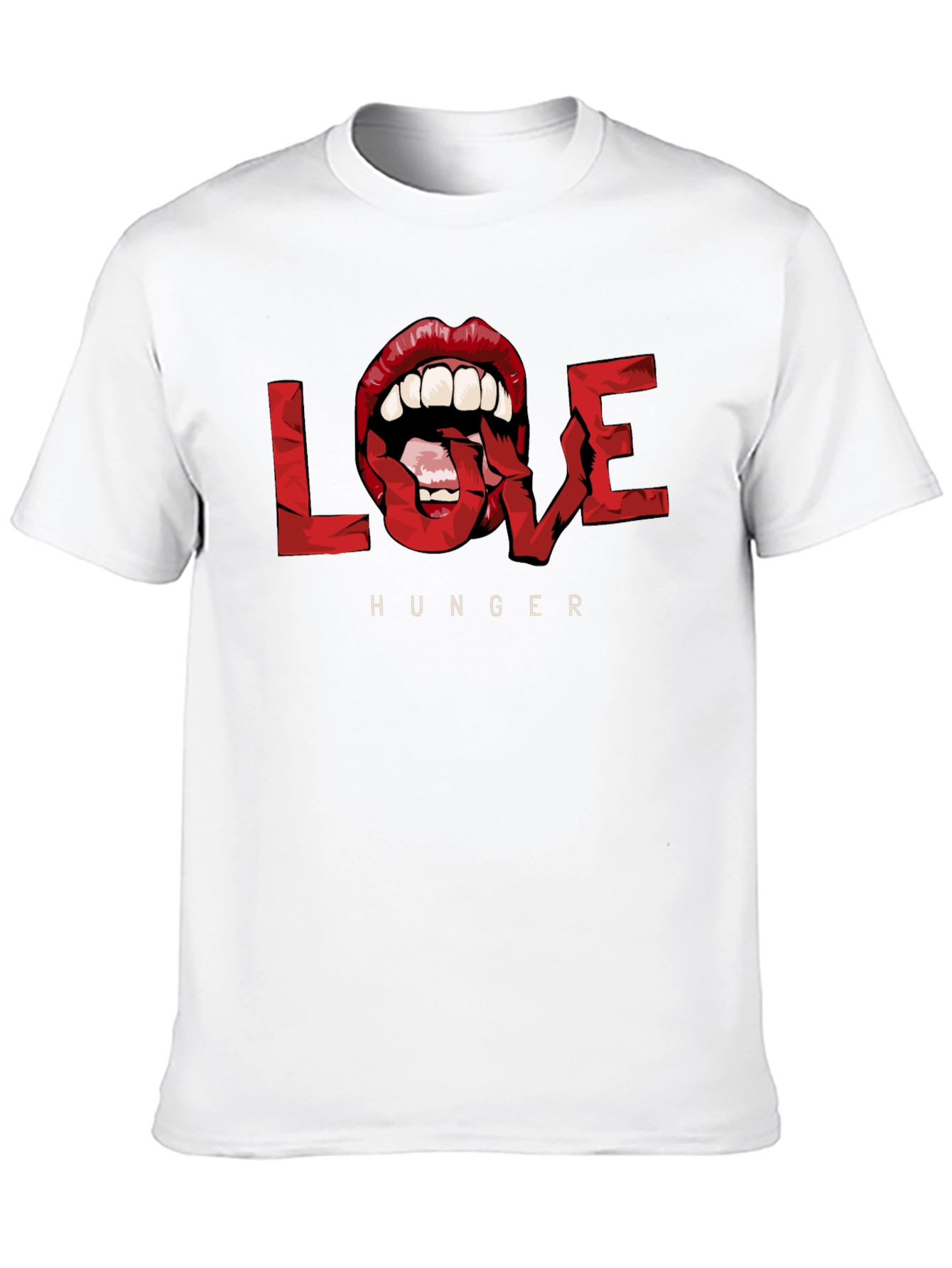 Love Hunger Graphic Tee - Bold Lip Design