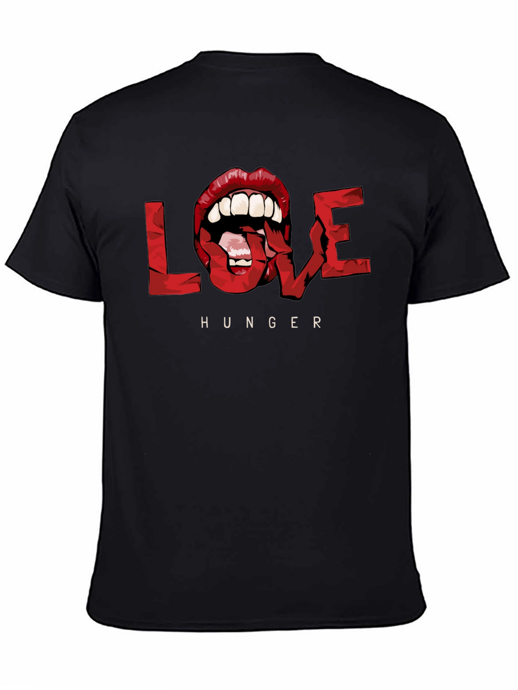 Love Hunger Graphic Tee - Bold Lip Design