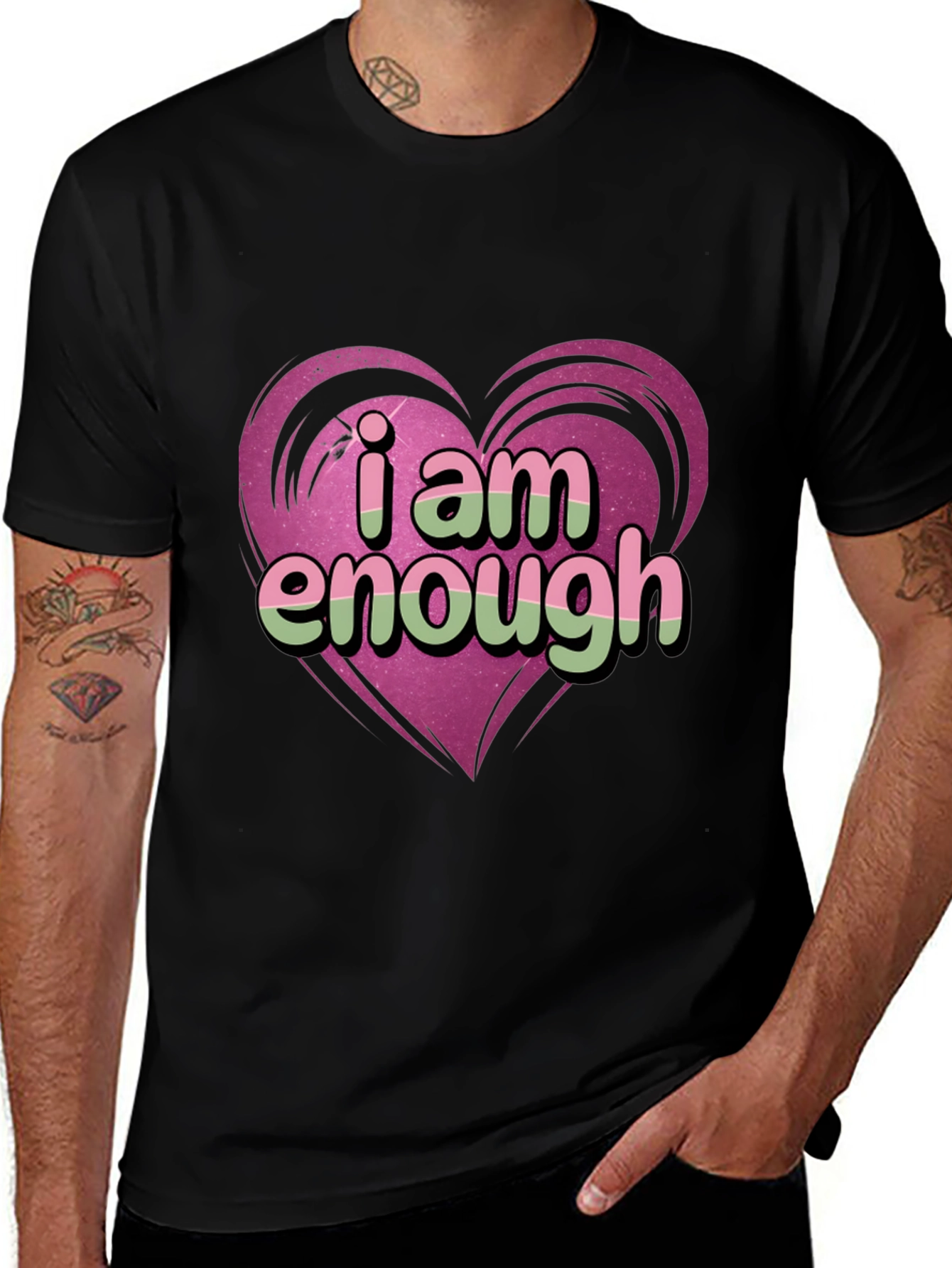 I Am Enough Heart Graphic Tee