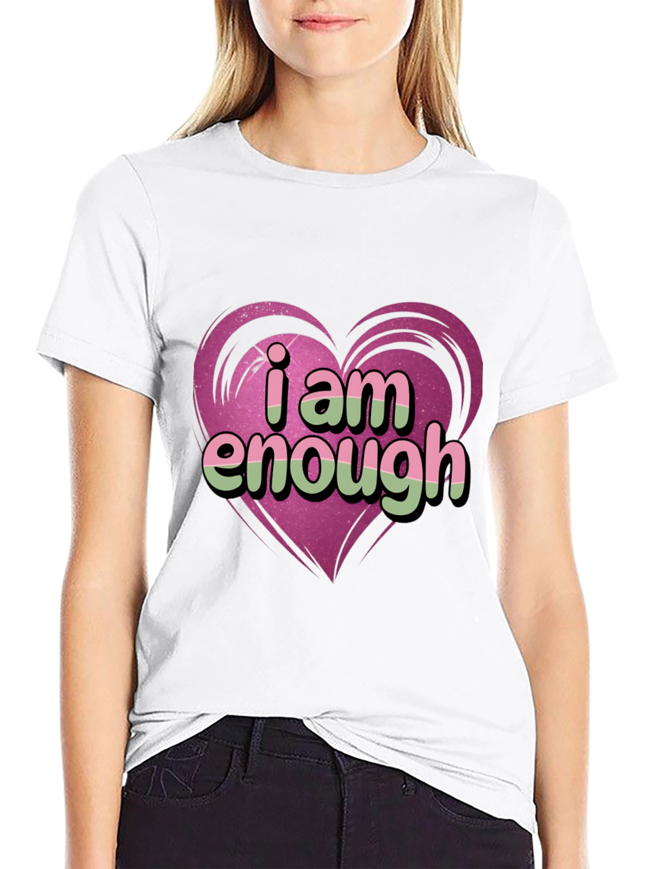 I Am Enough Heart Graphic Tee