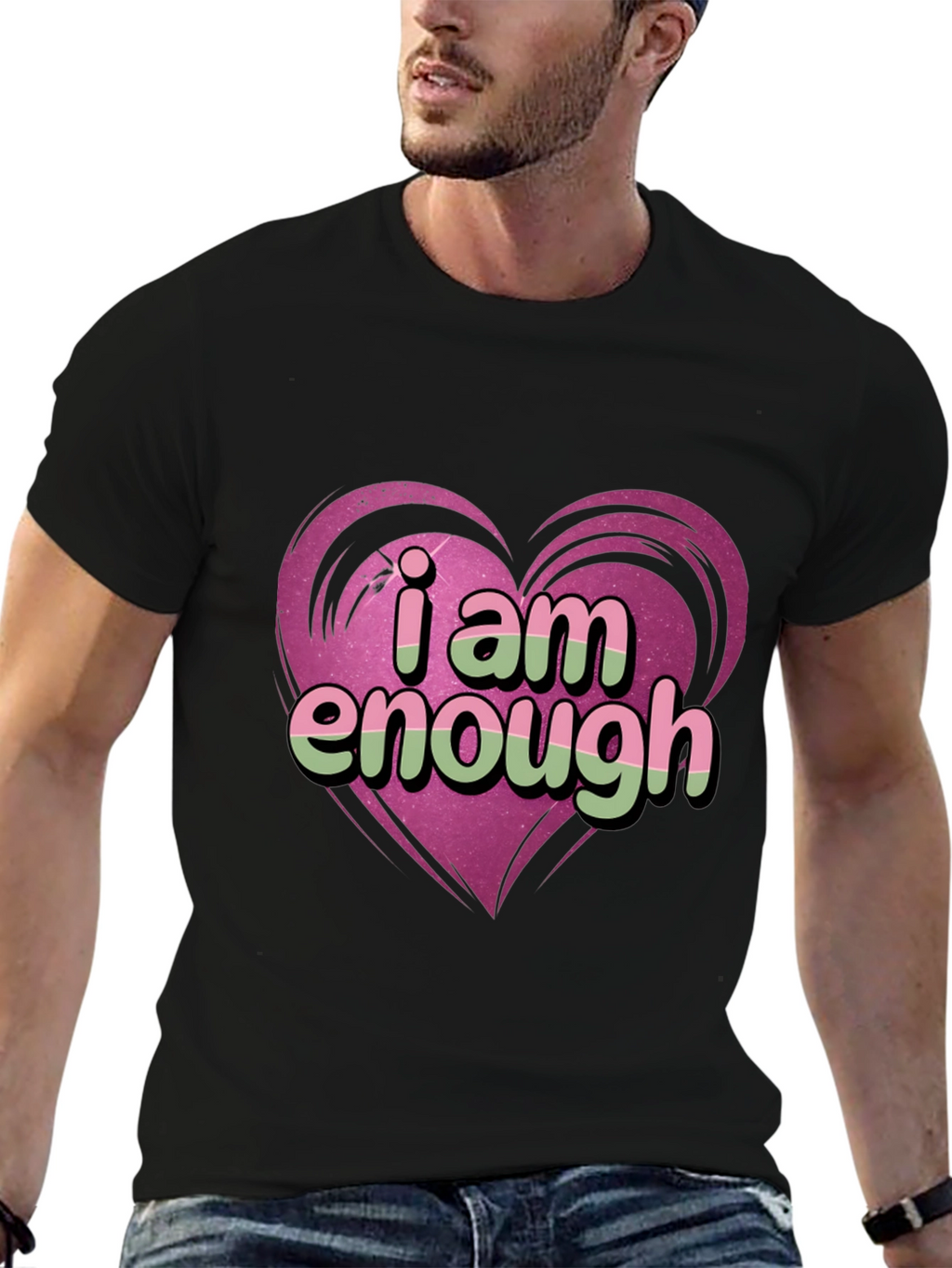 I Am Enough Heart Graphic Tee