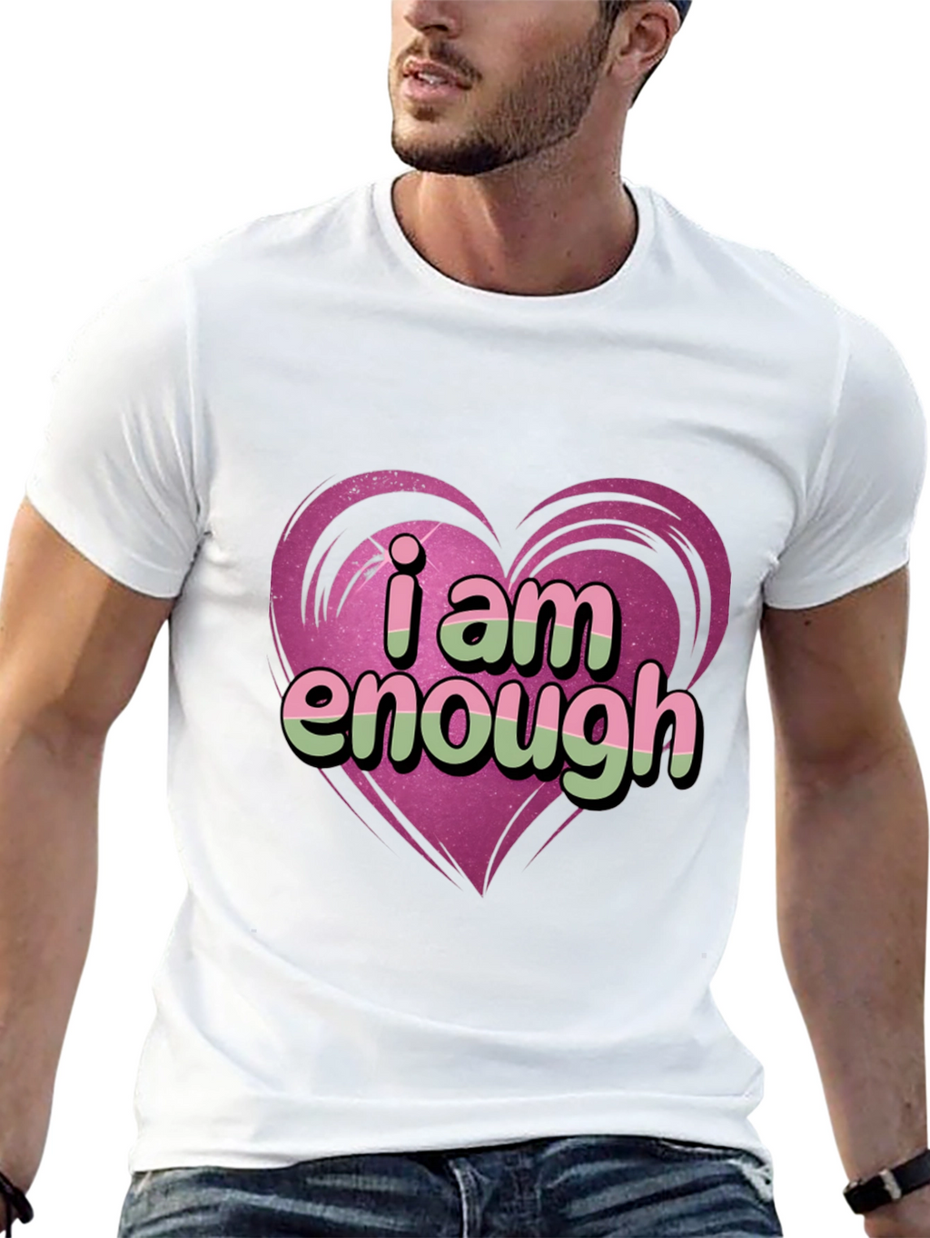I Am Enough Heart Graphic Tee