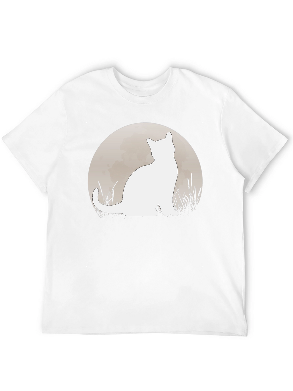 Moon Cat Graphic Tee - Black Casual Shirt